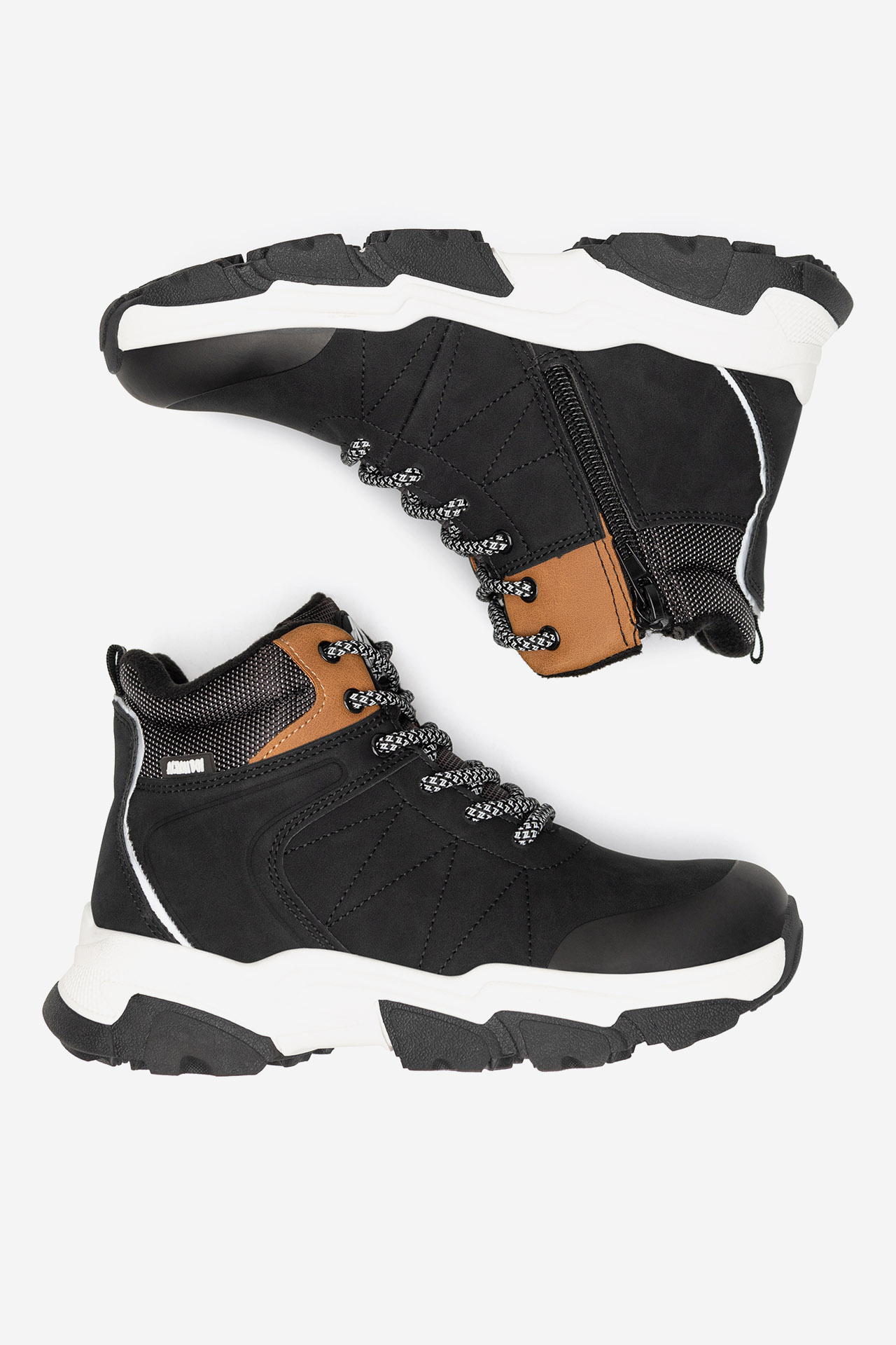 Gležnjarji z vezalkami Črna