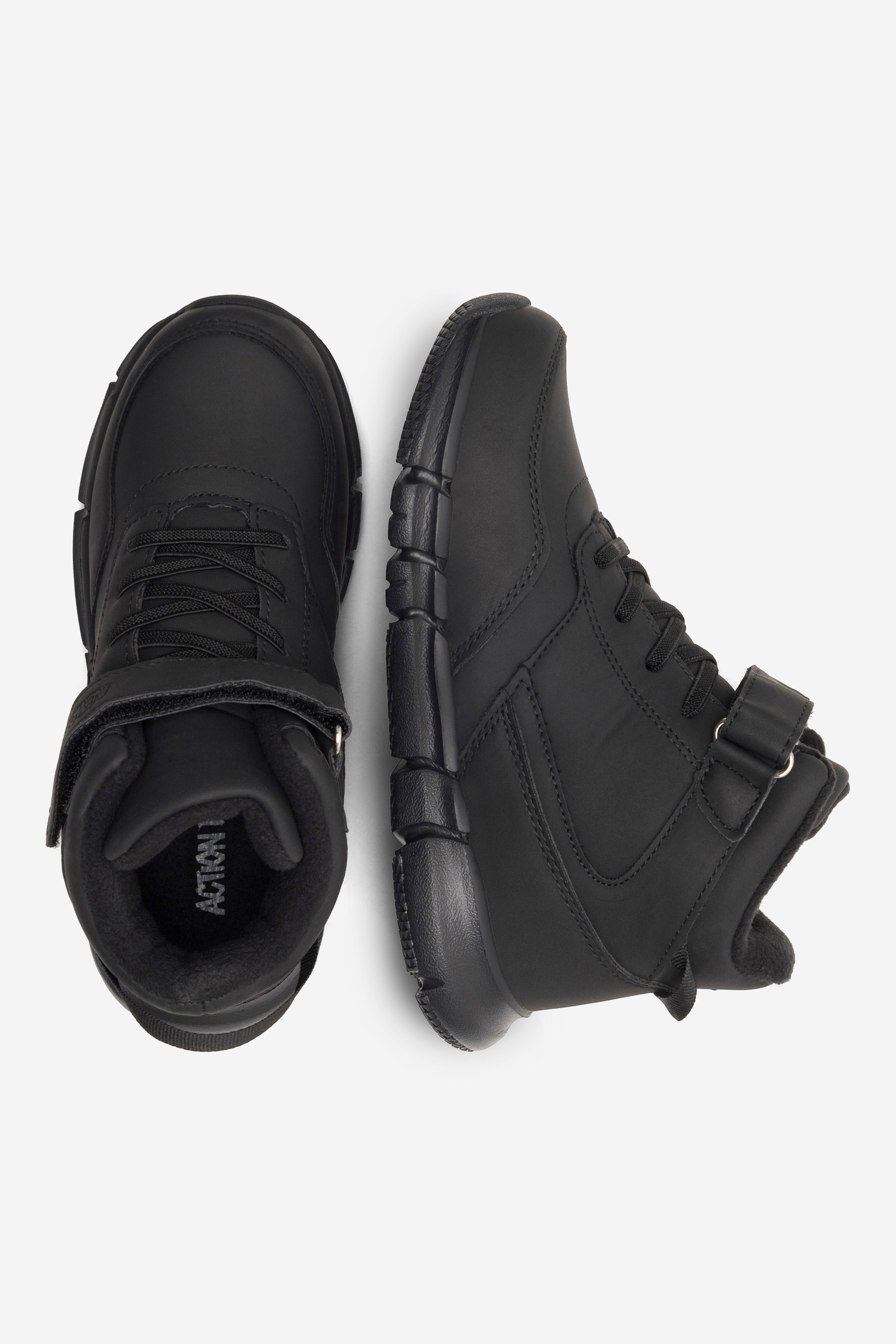 Gležnjarji z vezalkami Črna