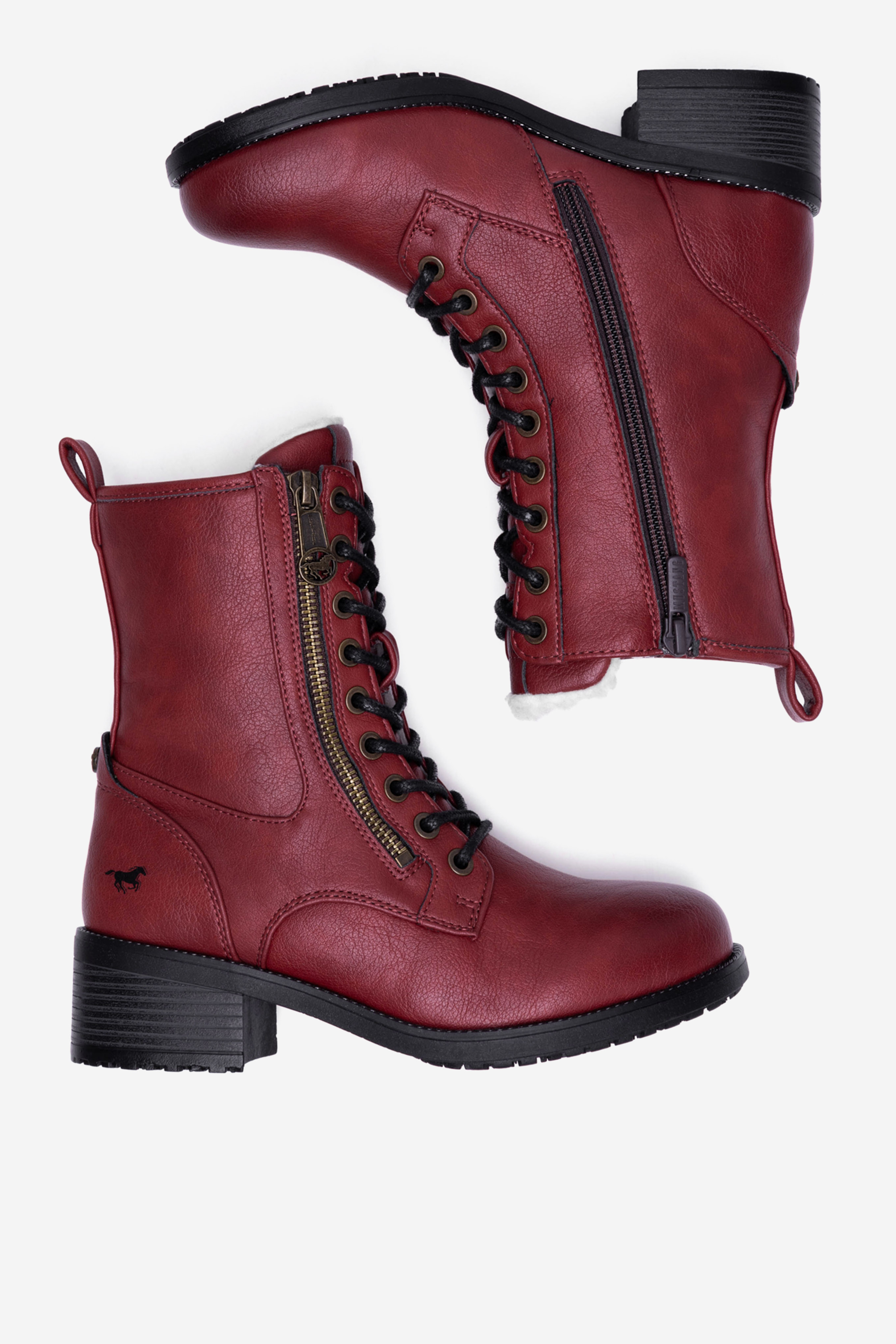 Gležnjarji z vezalkami Rdeča