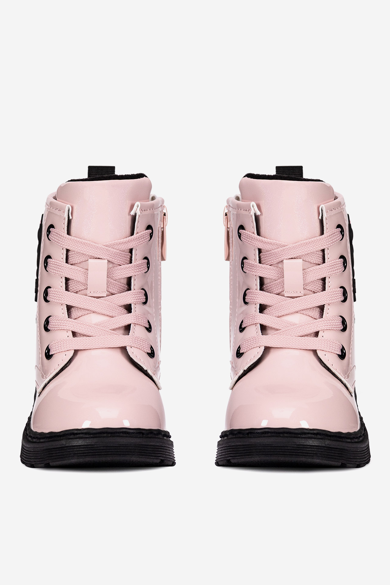 Šněrovací vyšší obuv SVĚTLE RŮŽOVÁ