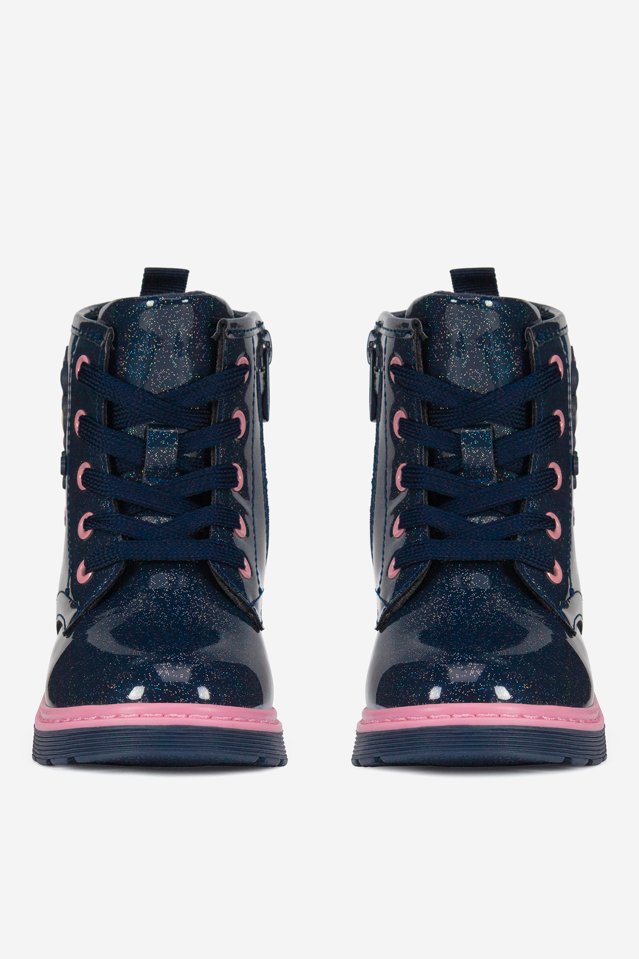 Šněrovací vyšší obuv TMAVĚ MODRÁ