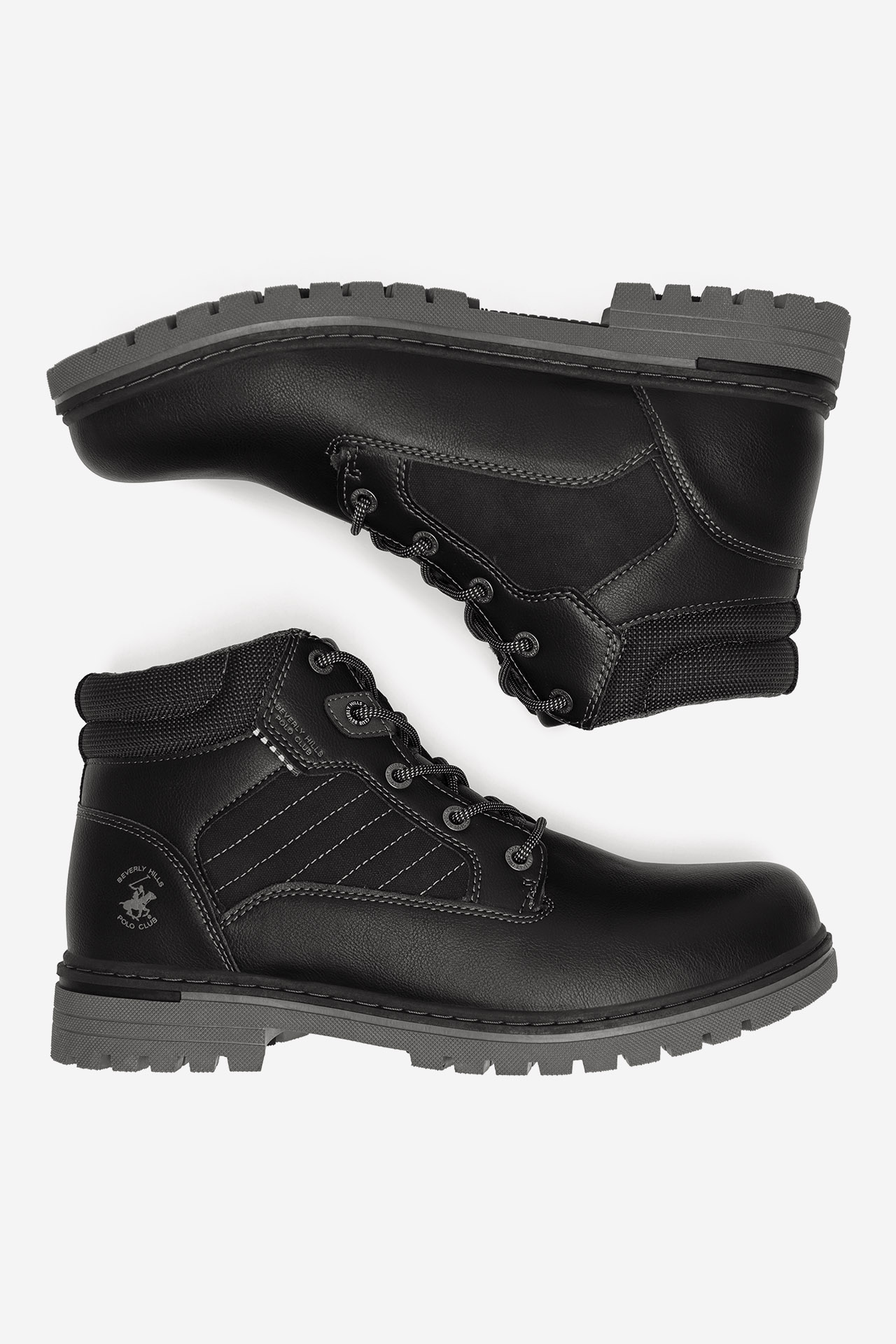 Šněrovací vyšší obuv ČERNÁ