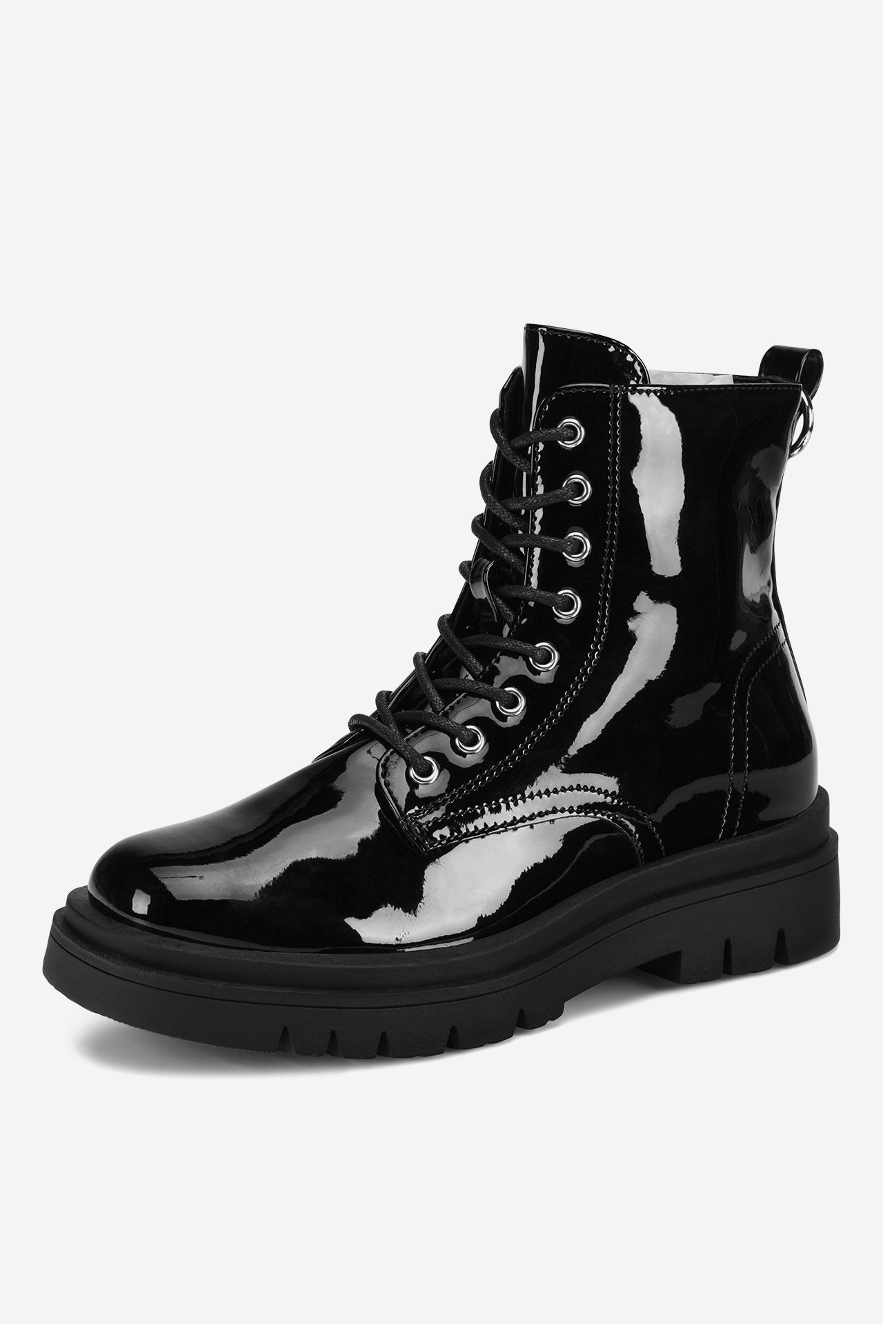 Šněrovací vyšší obuv ČERNÁ