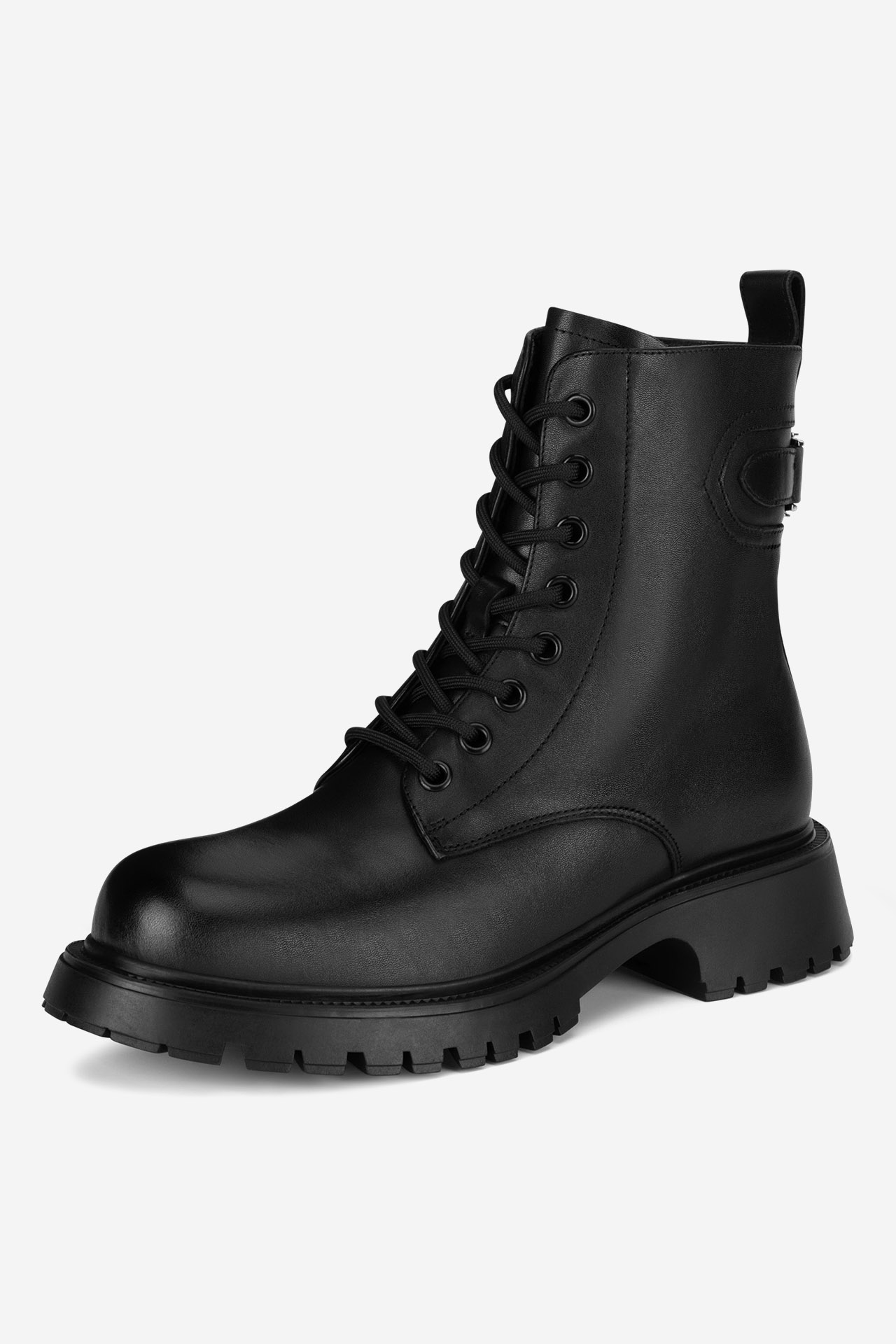 Šněrovací vyšší obuv ČERNÁ