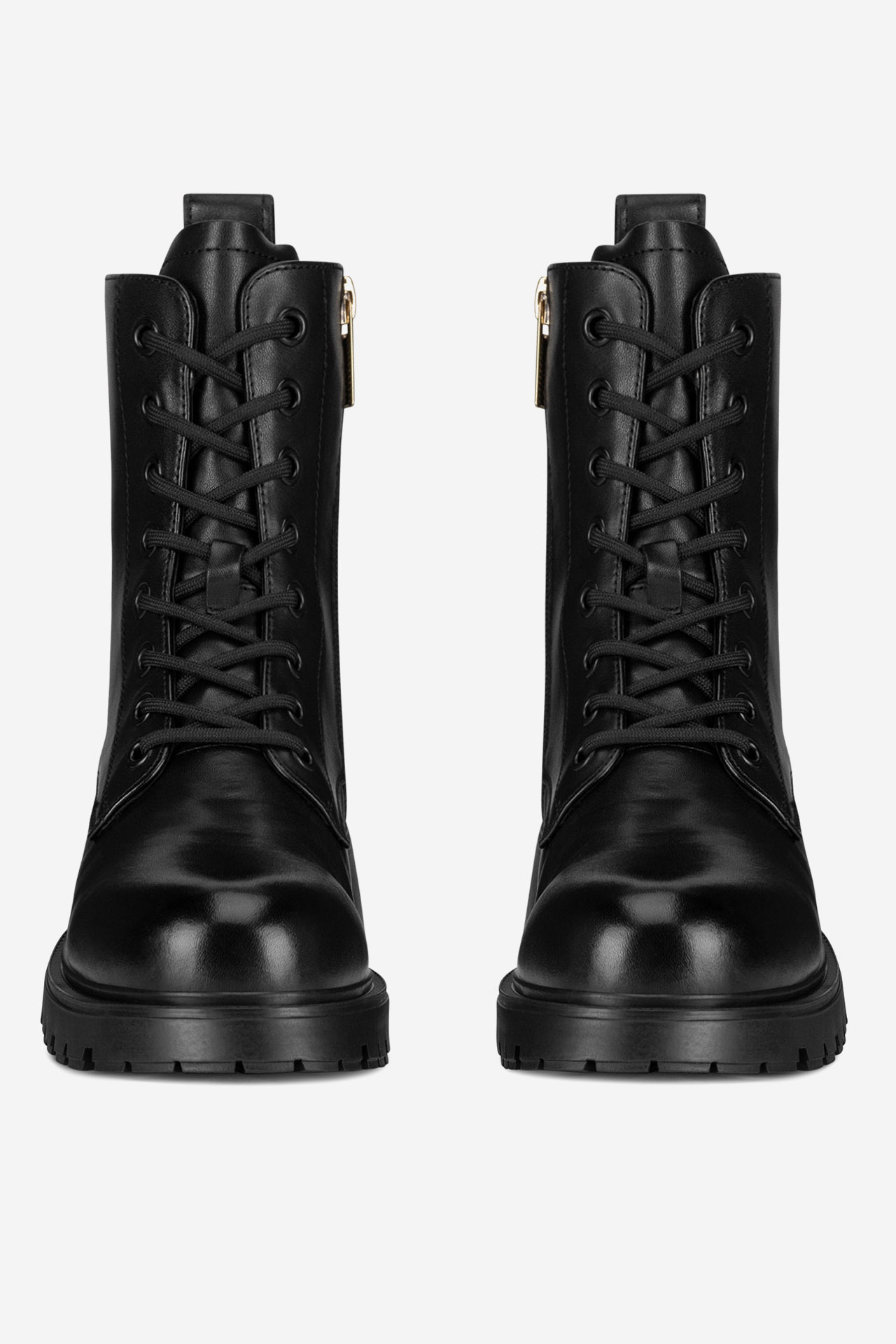 Šněrovací vyšší obuv ČERNÁ