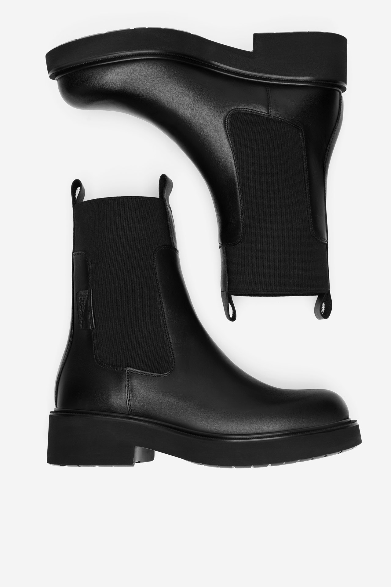 Členková obuv s elastickým prvkom Čierna