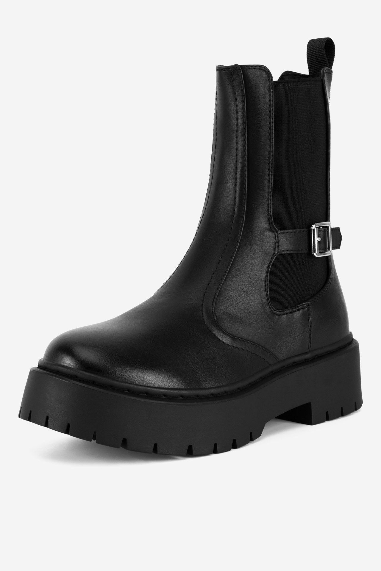 Členková obuv s elastickým prvkom Čierna