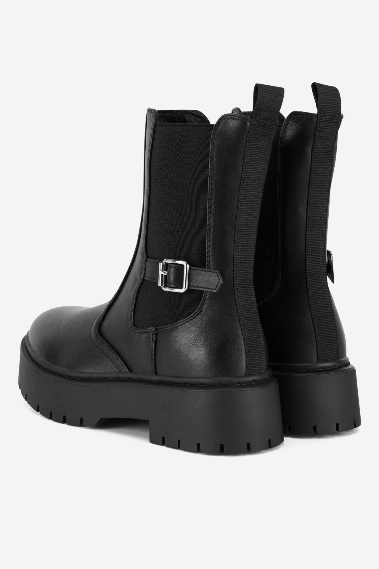 Členková obuv s elastickým prvkom Čierna