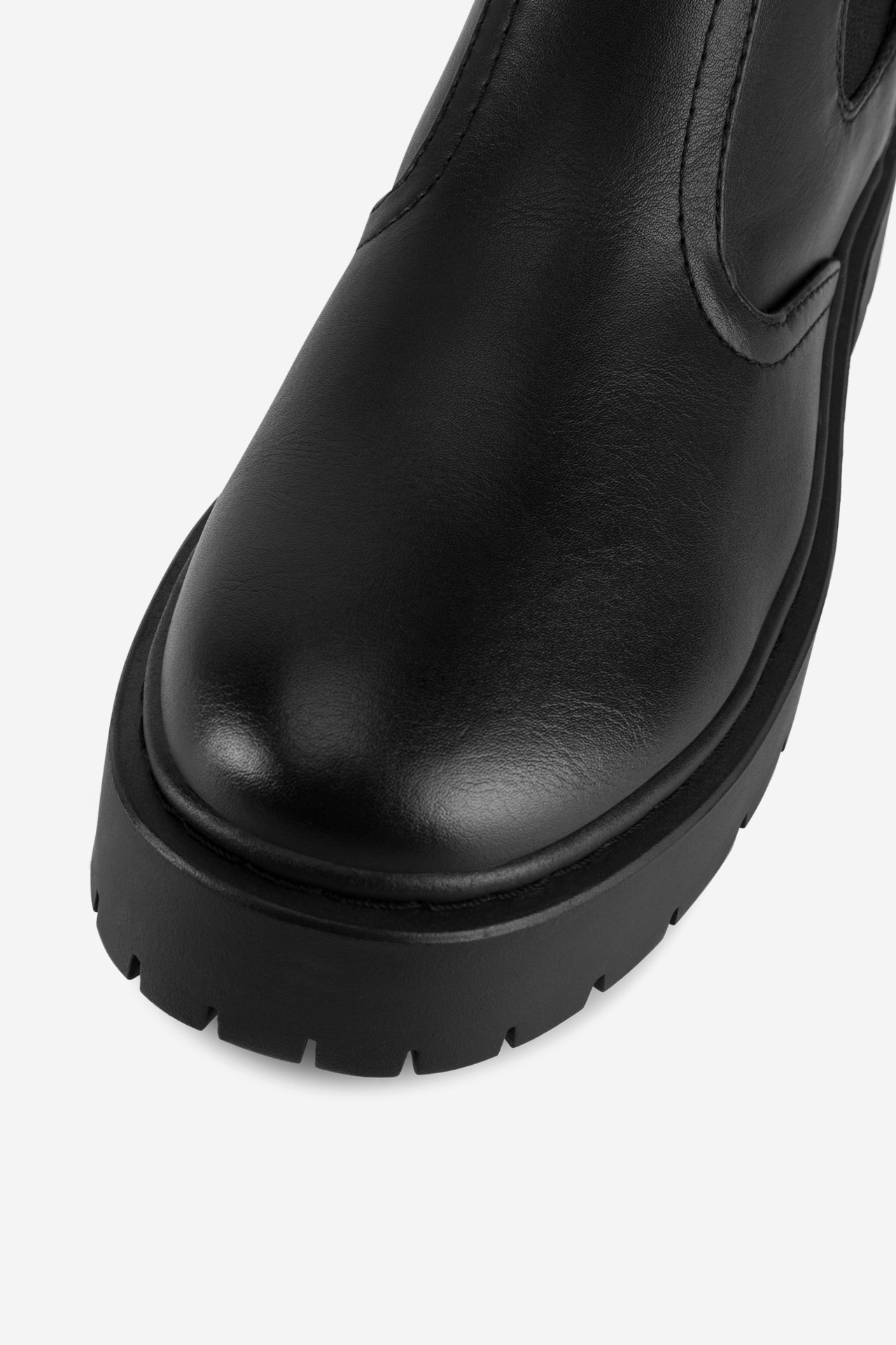 Členková obuv s elastickým prvkom Čierna