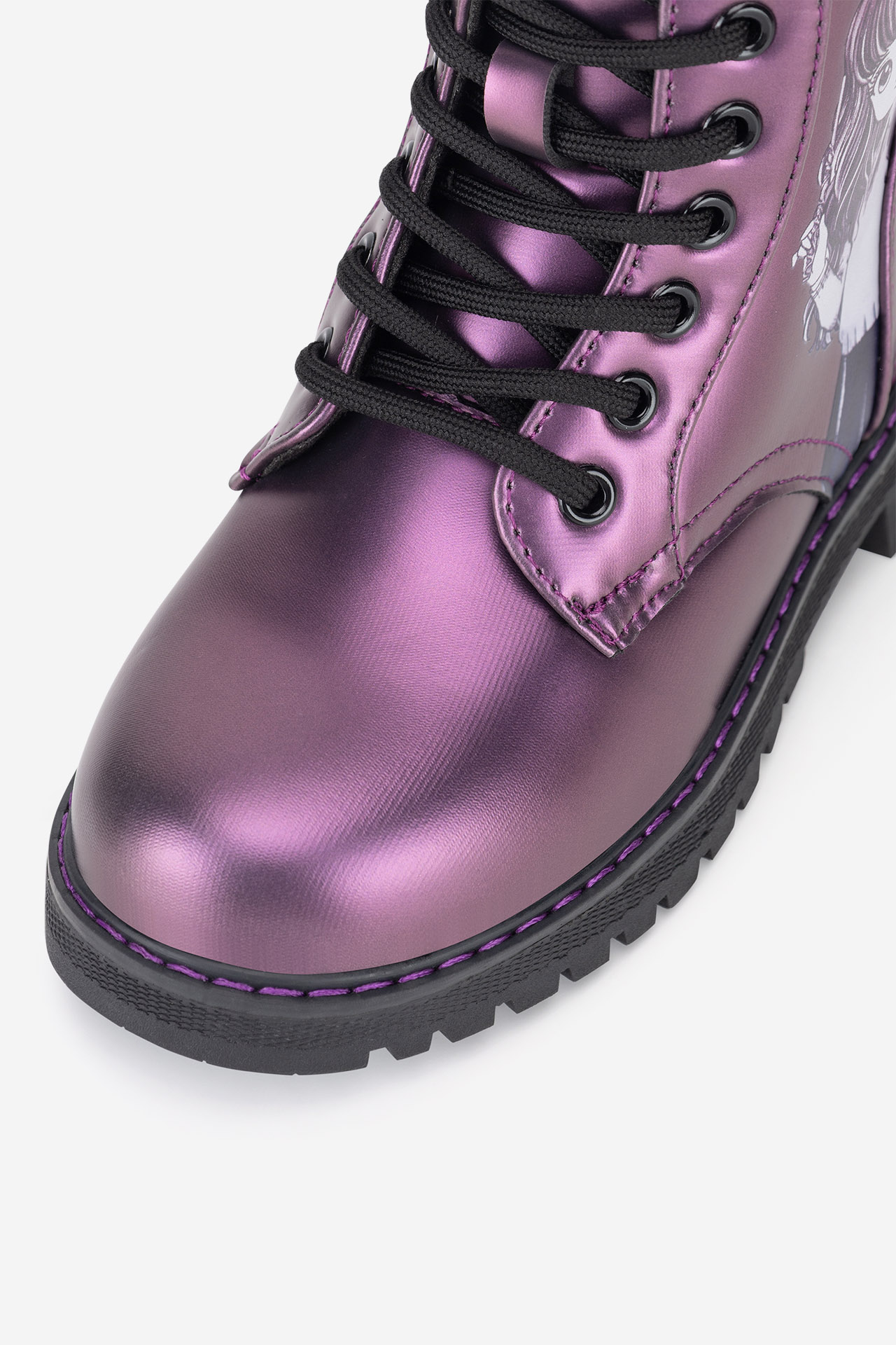 Gležnjarji z vezalkami Vijolična