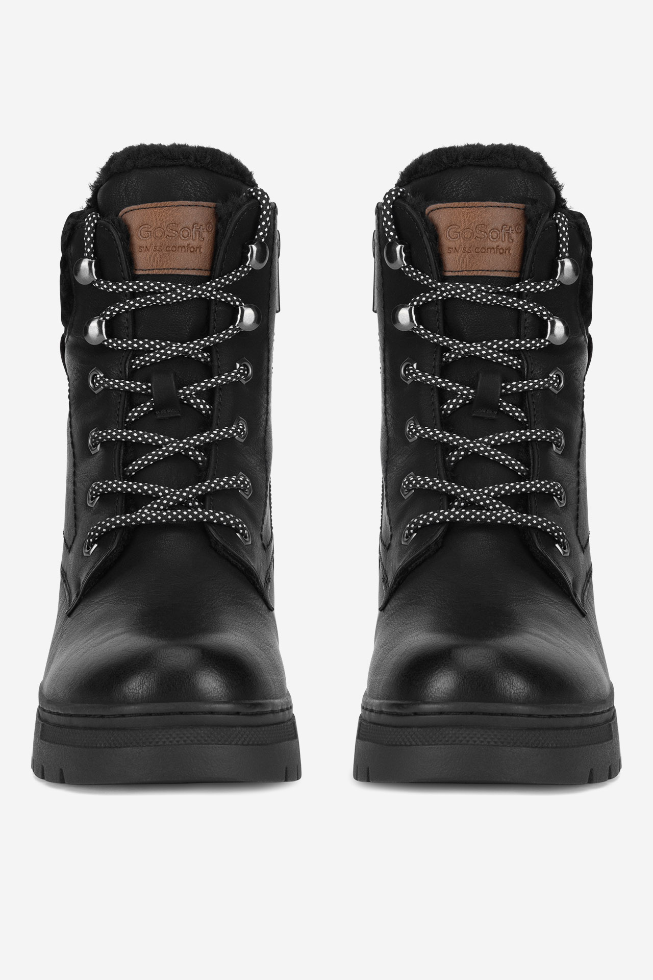 Šněrovací vyšší obuv ČERNÁ