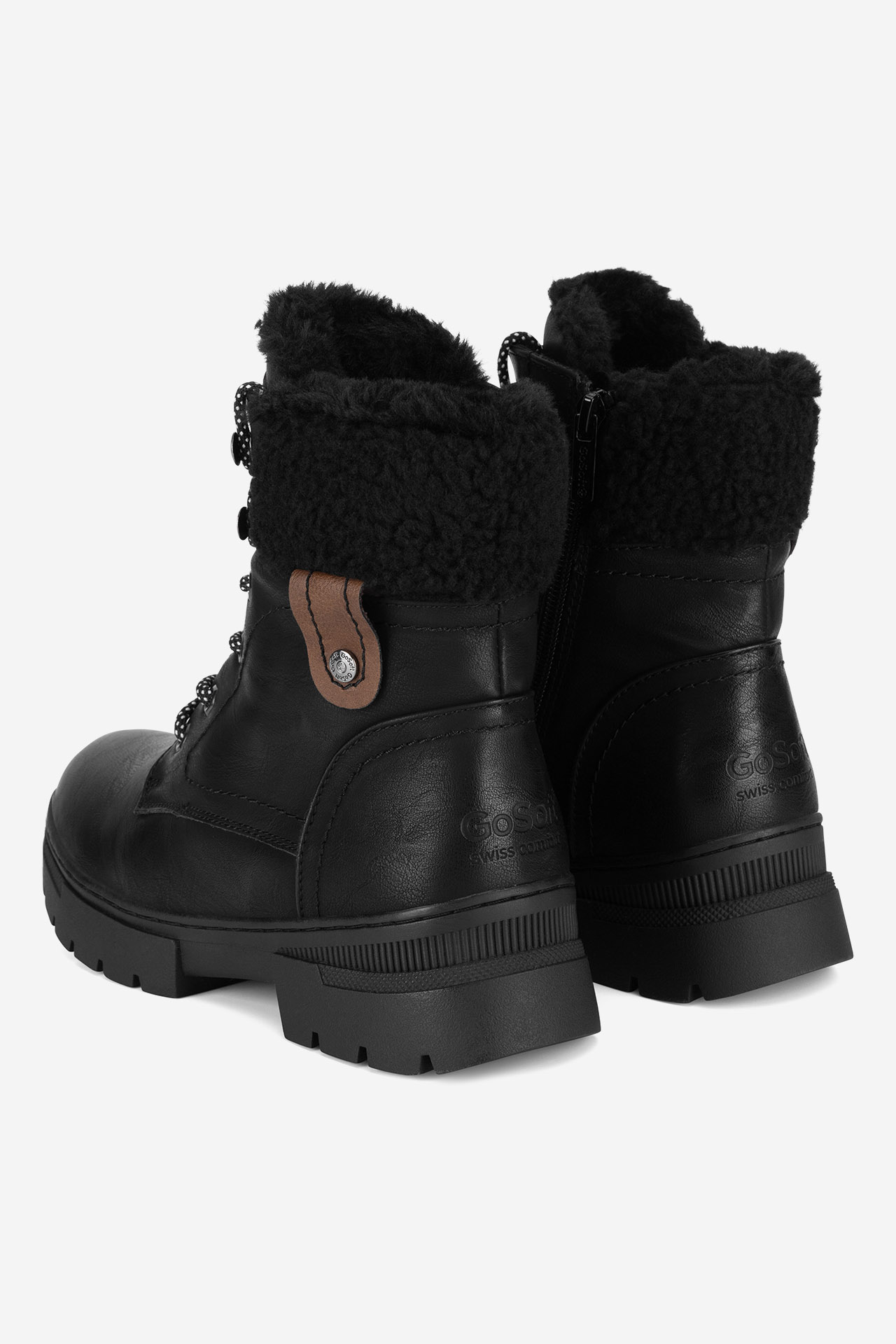 Šněrovací vyšší obuv ČERNÁ