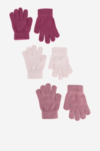 Dětské rukavice Nelli Blu 7K6-001-AW24 (3-PACK) Růžová