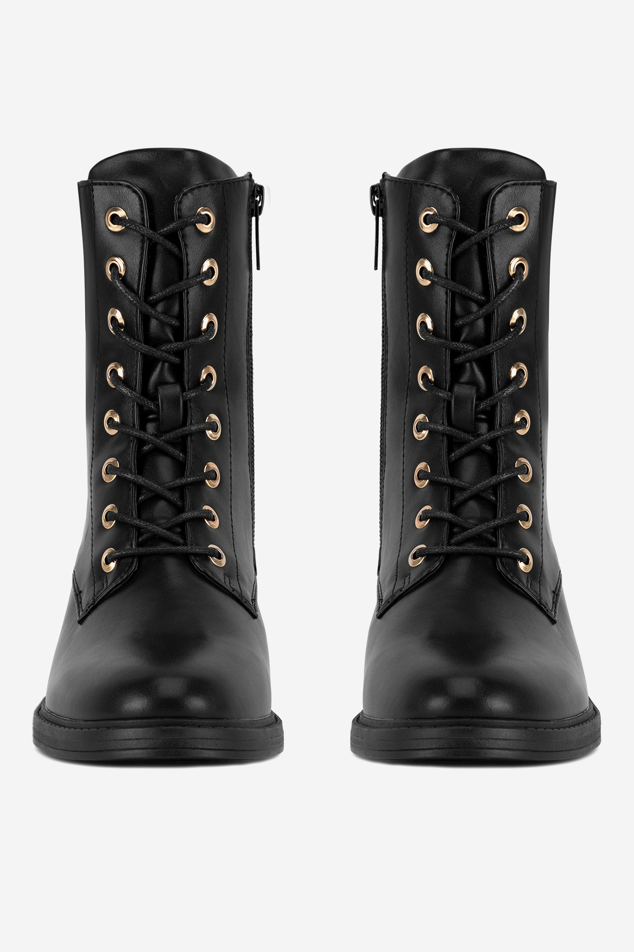 Šněrovací vyšší obuv ČERNÁ