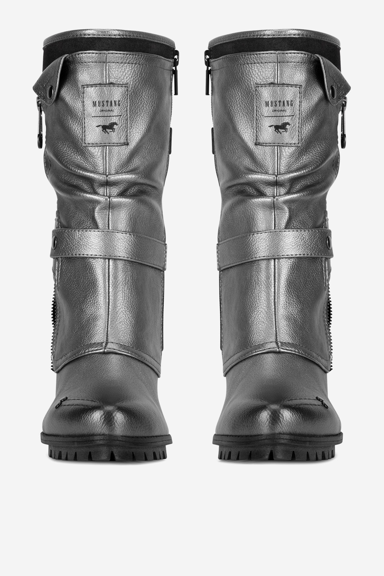 Škornji Temno srebrno