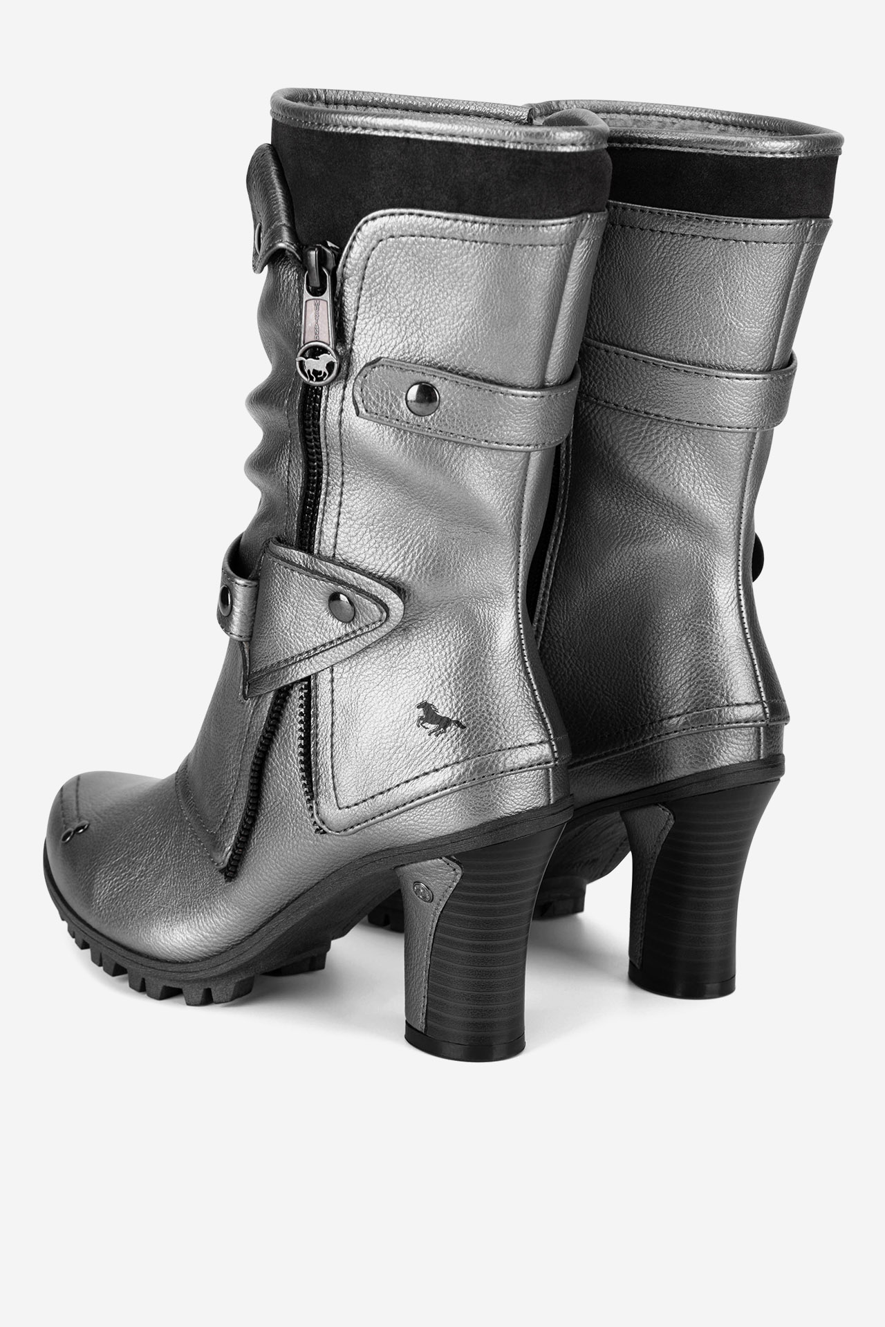 Škornji Temno srebrno