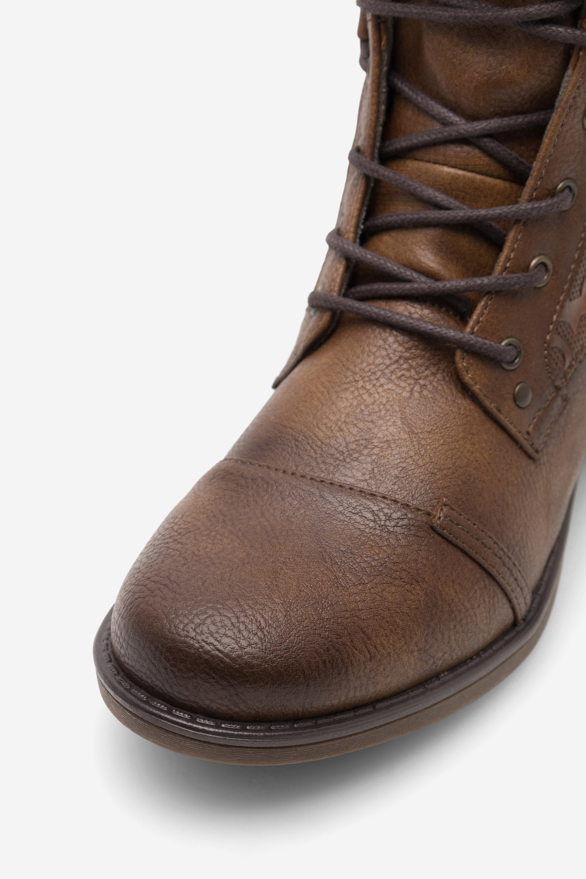 Gležnjarji z vezalkami Rjava