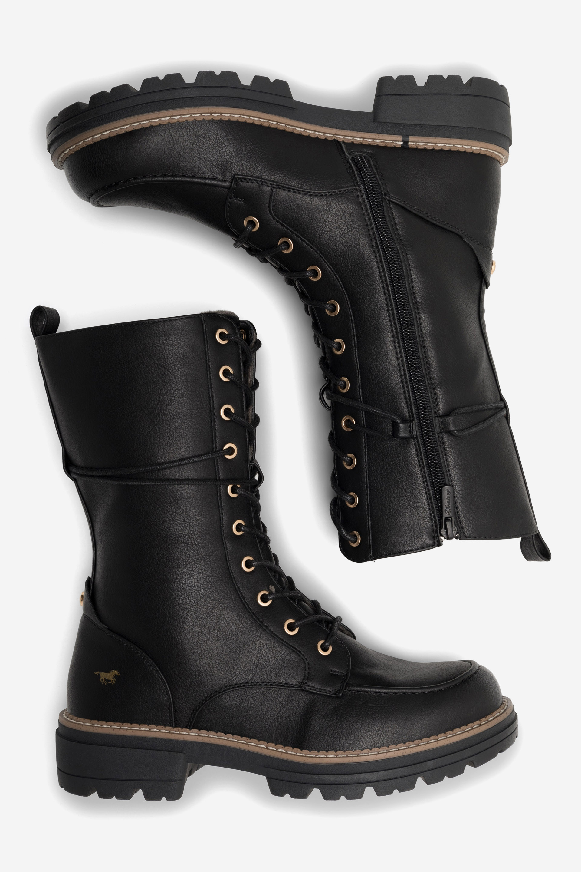 Gležnjarji z vezalkami Črna