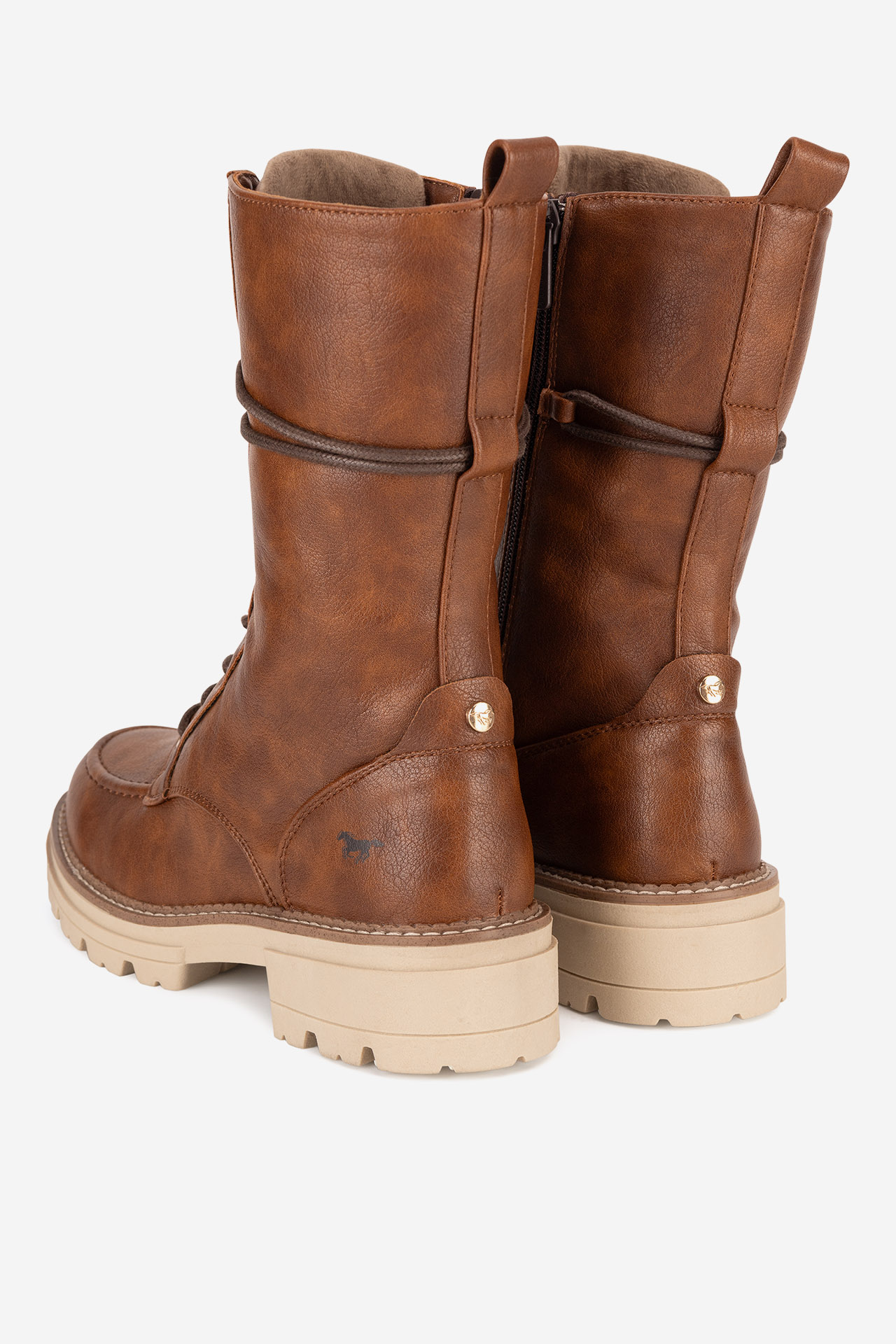 Gležnjarji z vezalkami Rjava