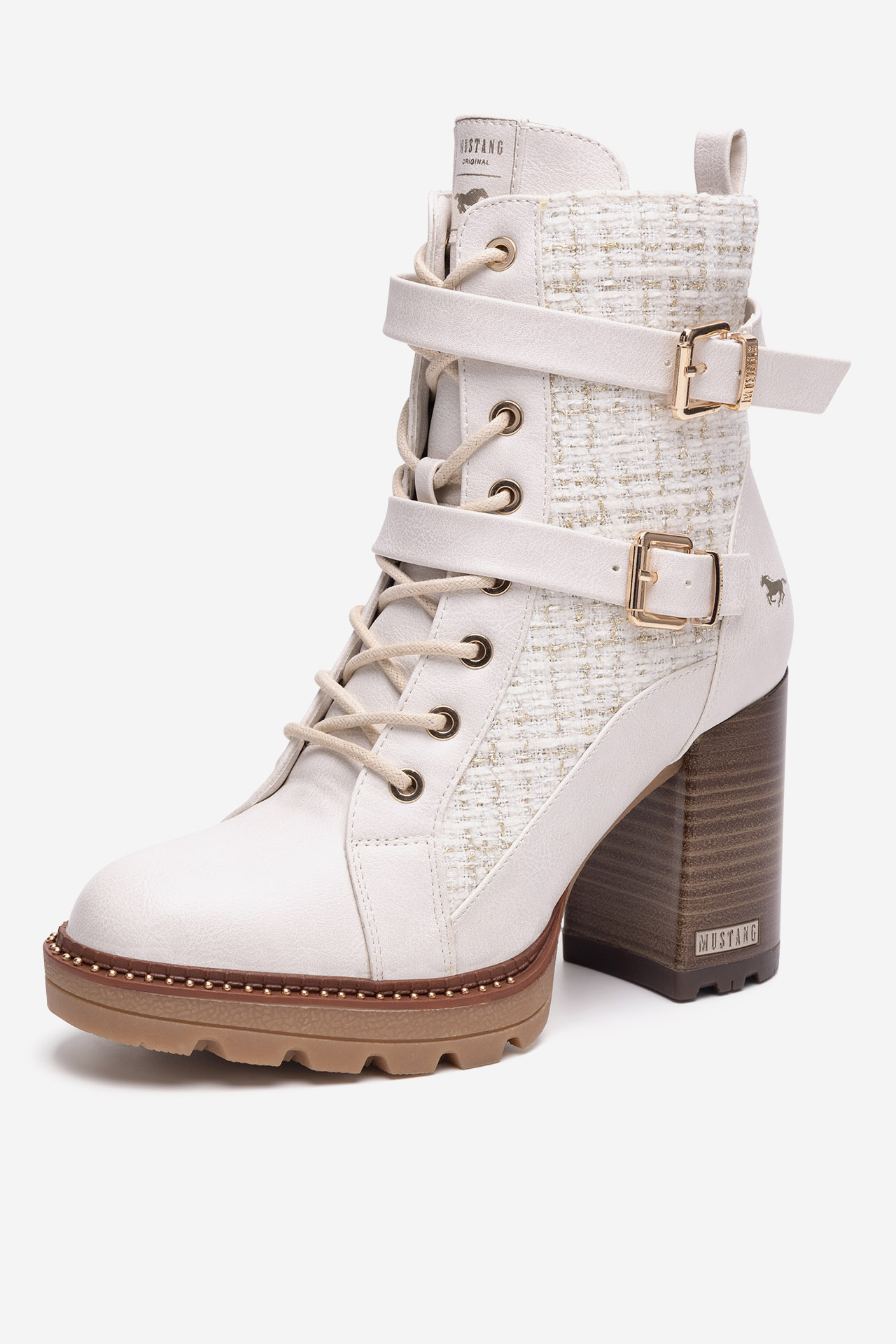 Šněrovací vyšší obuv BÍLÁ