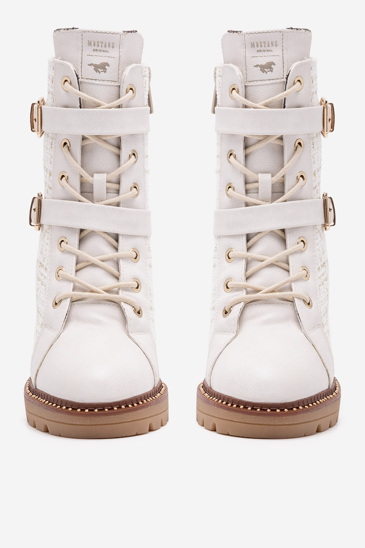 Šněrovací vyšší obuv BÍLÁ