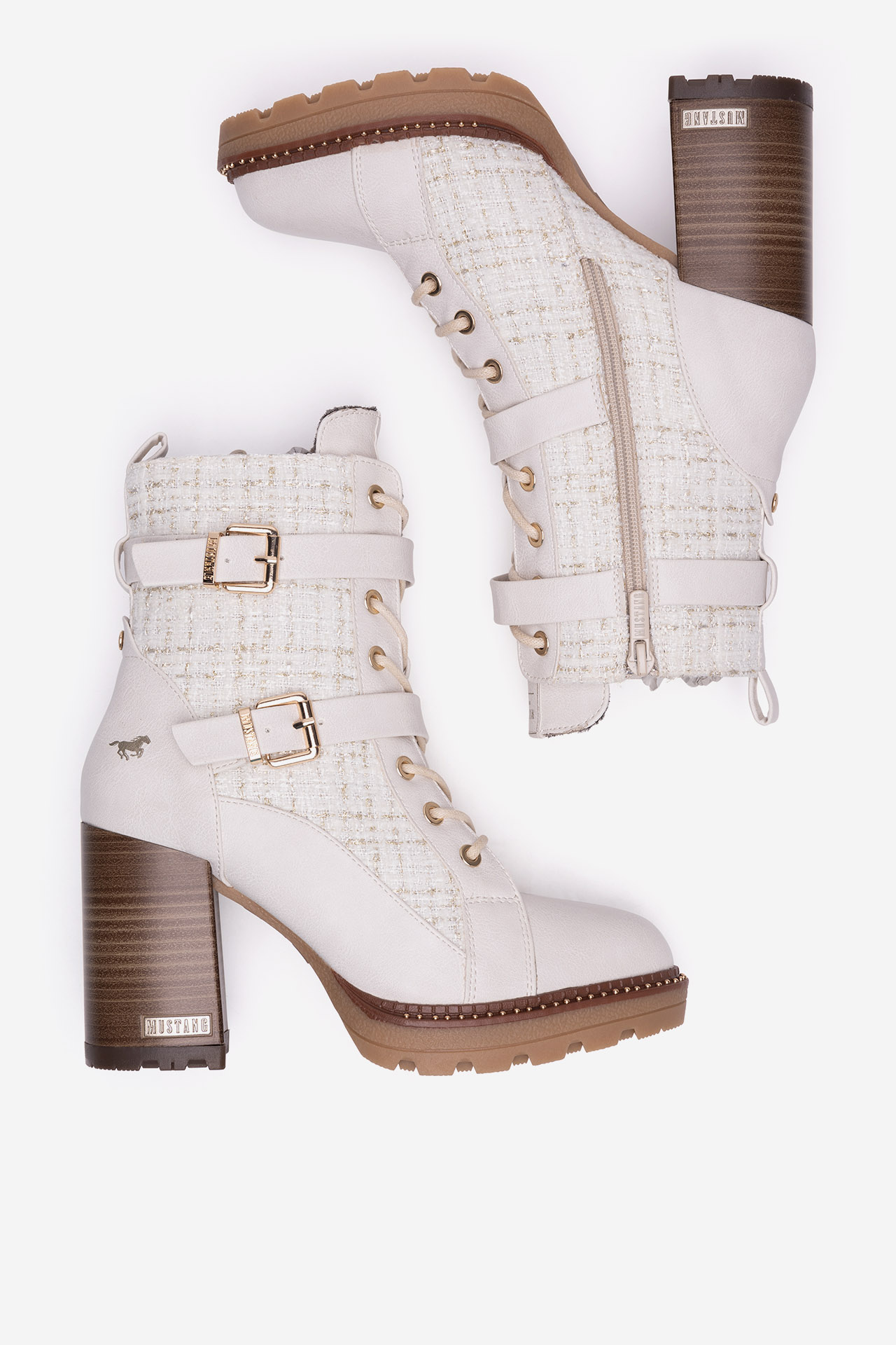 Šněrovací vyšší obuv BÍLÁ