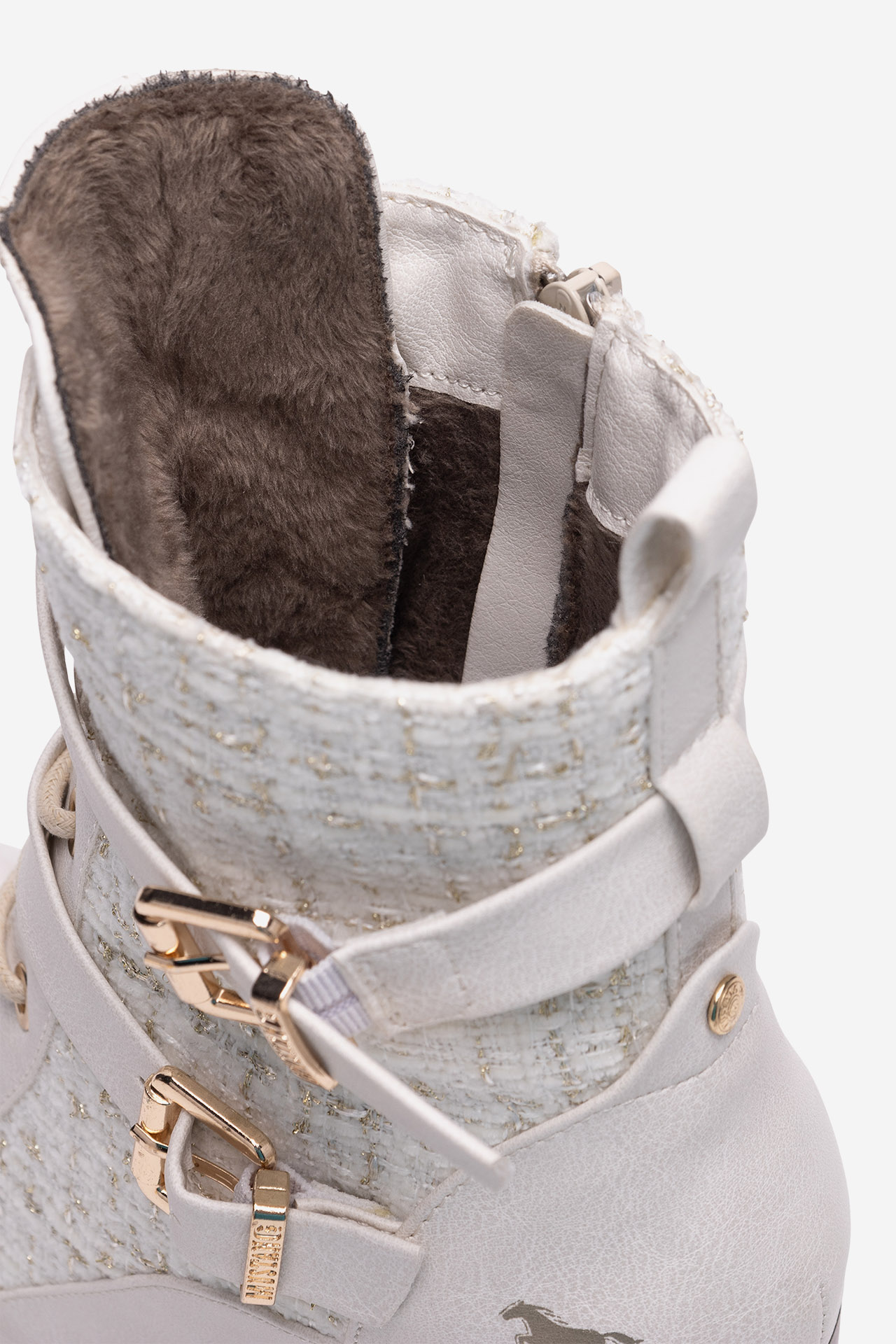 Šněrovací vyšší obuv BÍLÁ