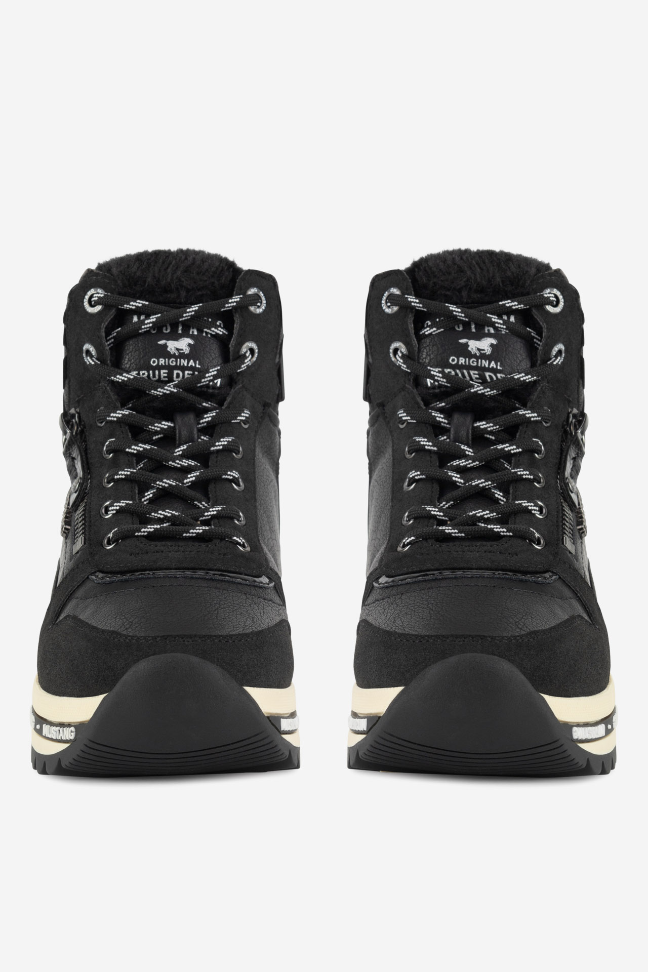 Gležnjarji z vezalkami Črna