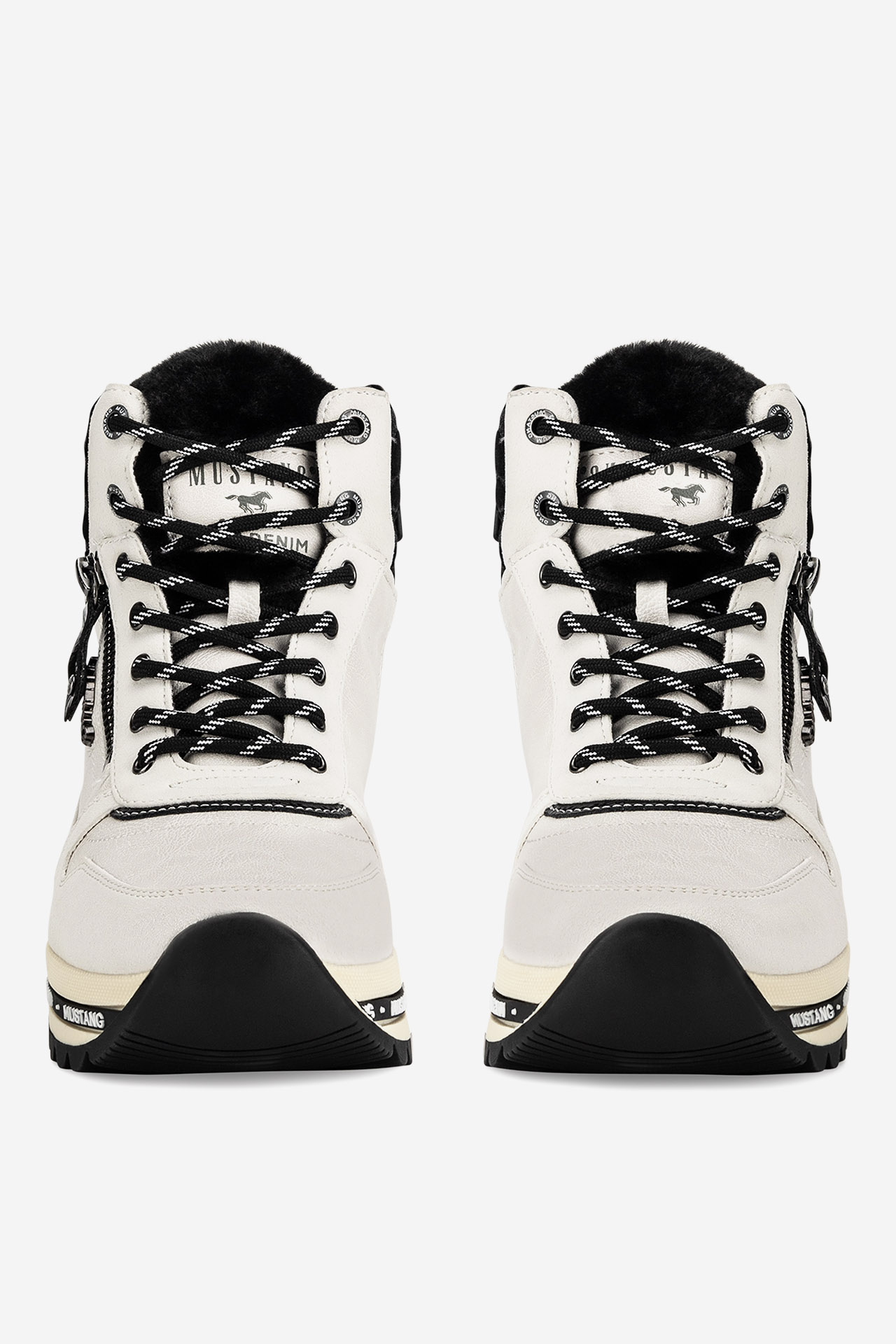 Gležnjarji z vezalkami Bela