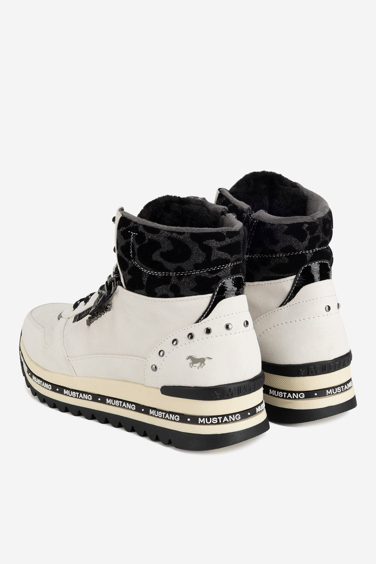 Gležnjarji z vezalkami Bela