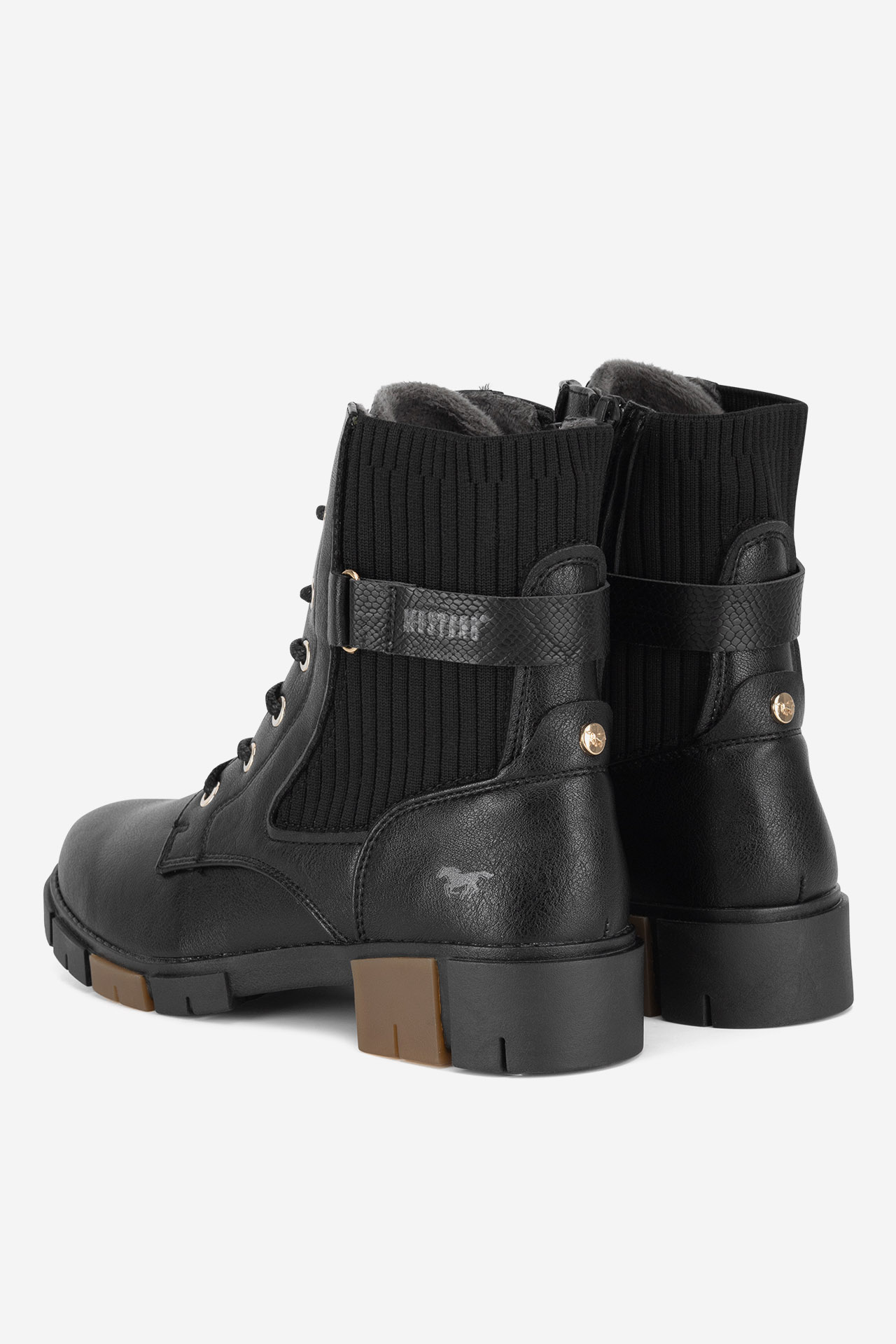 Gležnjarji z vezalkami Črna