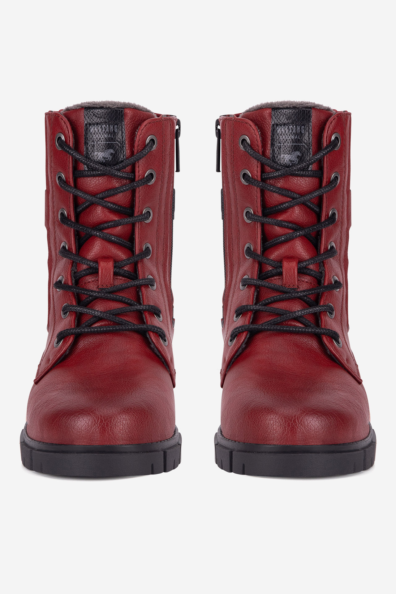 Šněrovací vyšší obuv ČERVENÁ