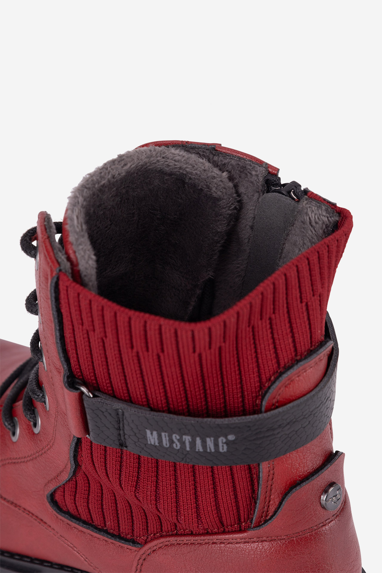 Šněrovací vyšší obuv ČERVENÁ