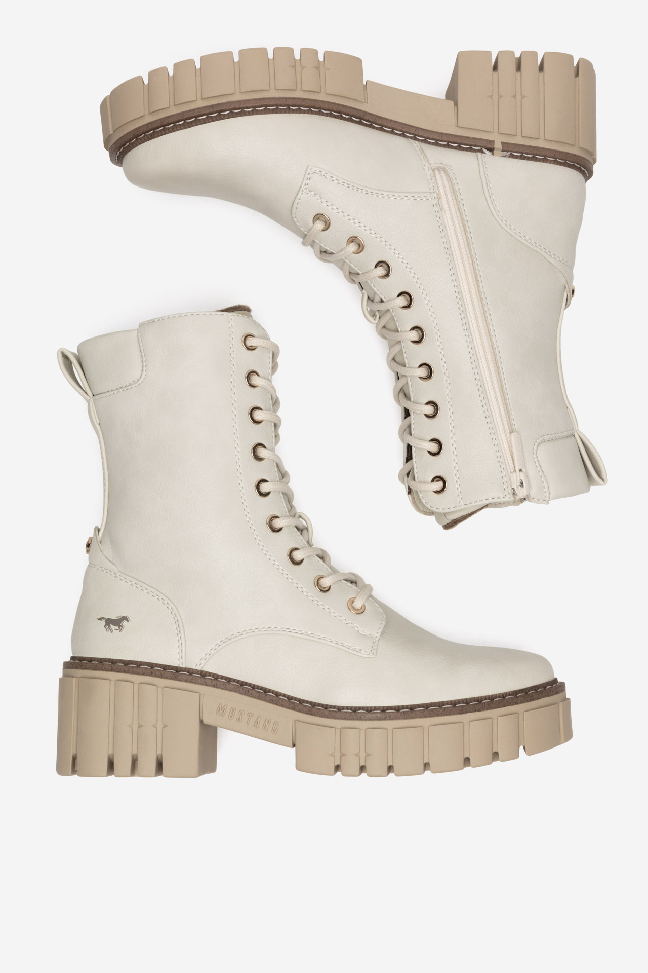 Šněrovací vyšší obuv BÍLÁ