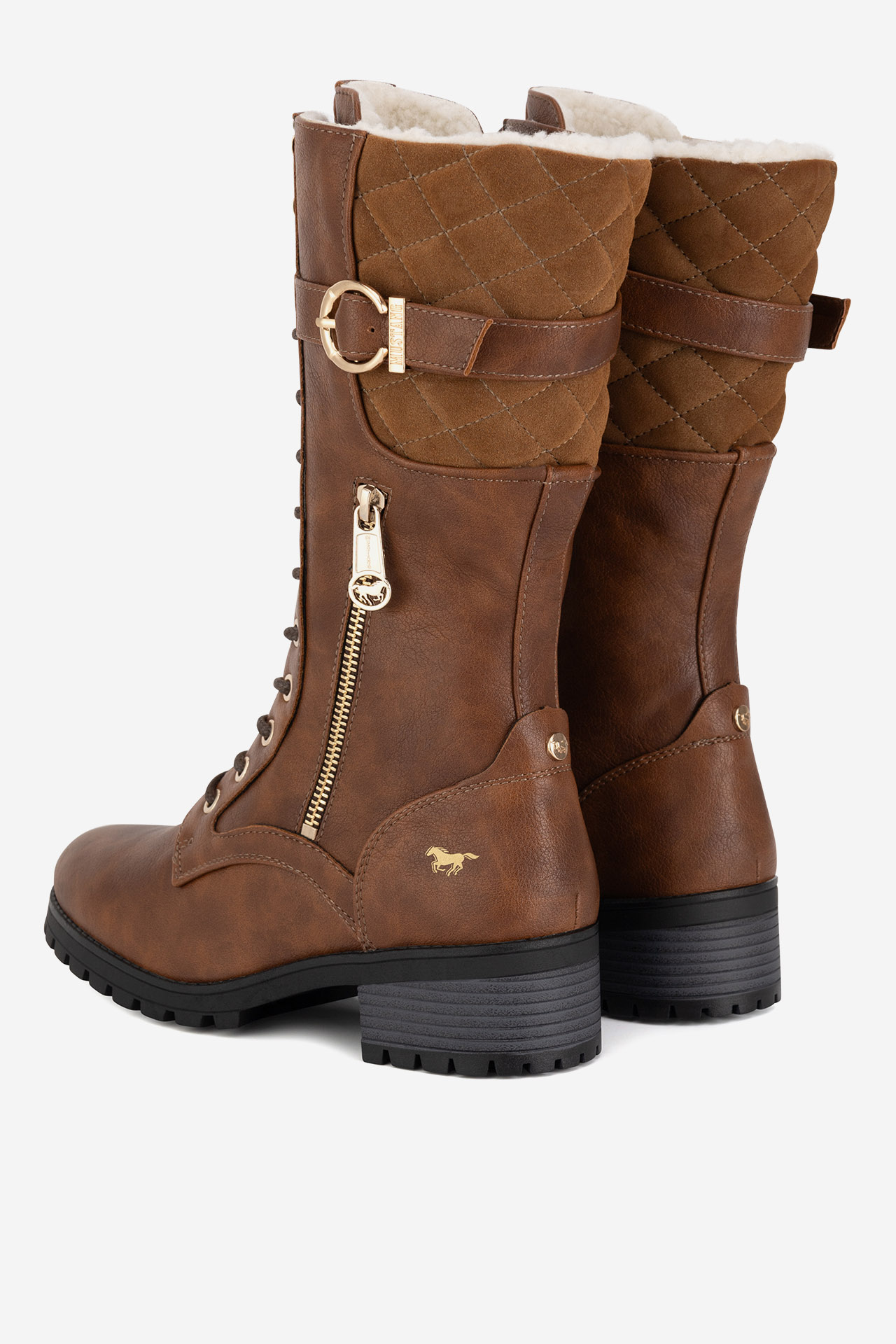 Gležnjarji z vezalkami Rjava