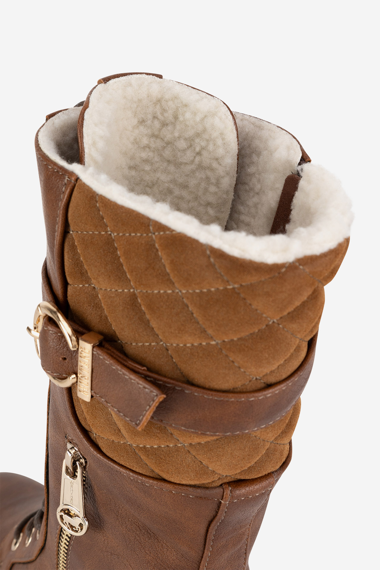 Gležnjarji z vezalkami Rjava