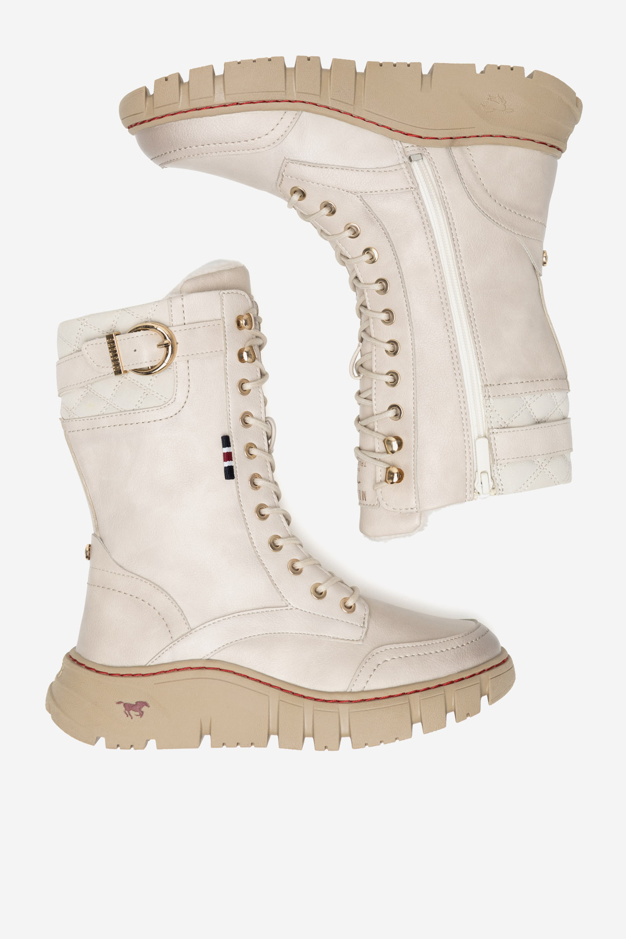 Šněrovací vyšší obuv BÍLÁ