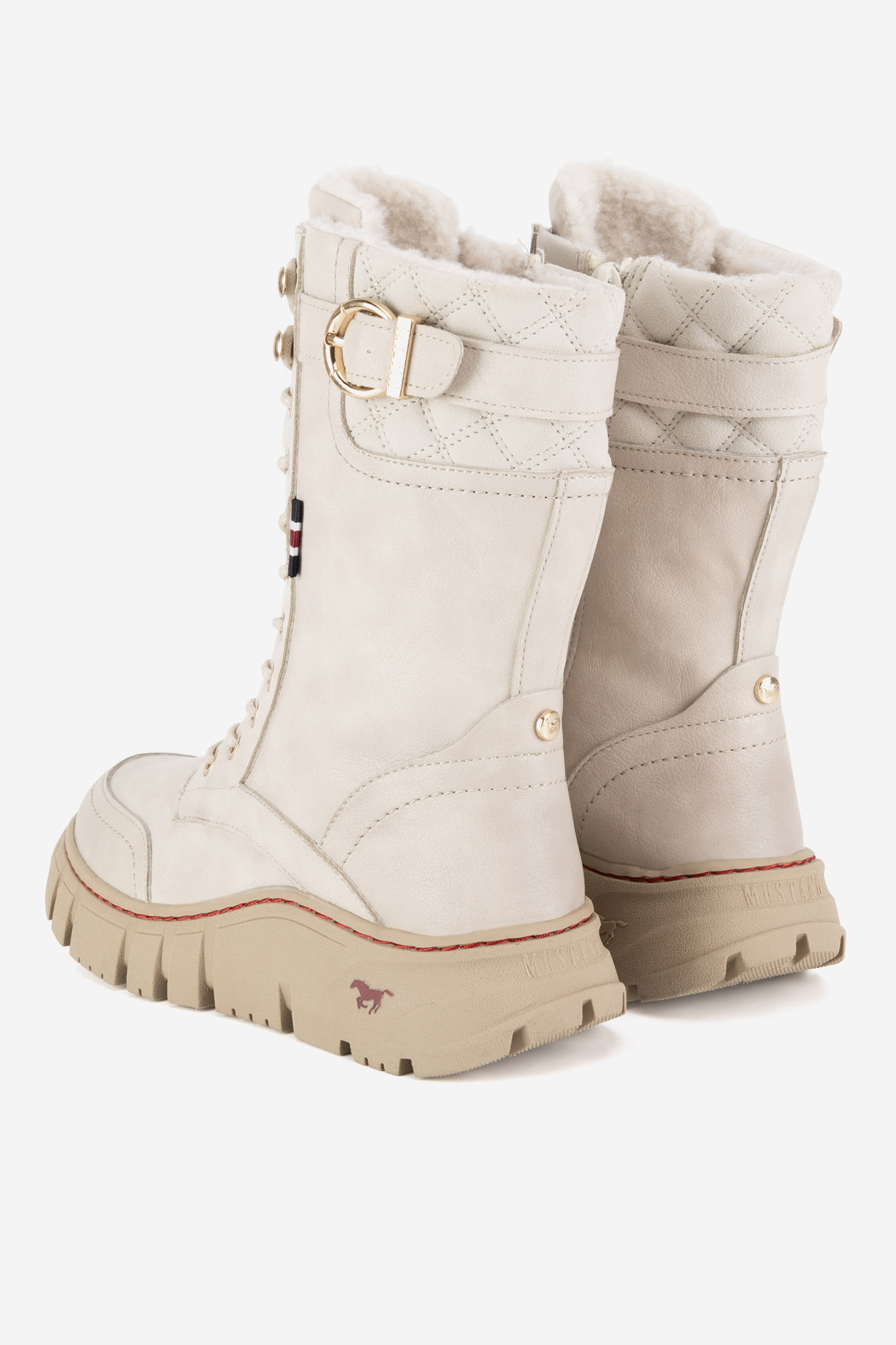 Šněrovací vyšší obuv BÍLÁ