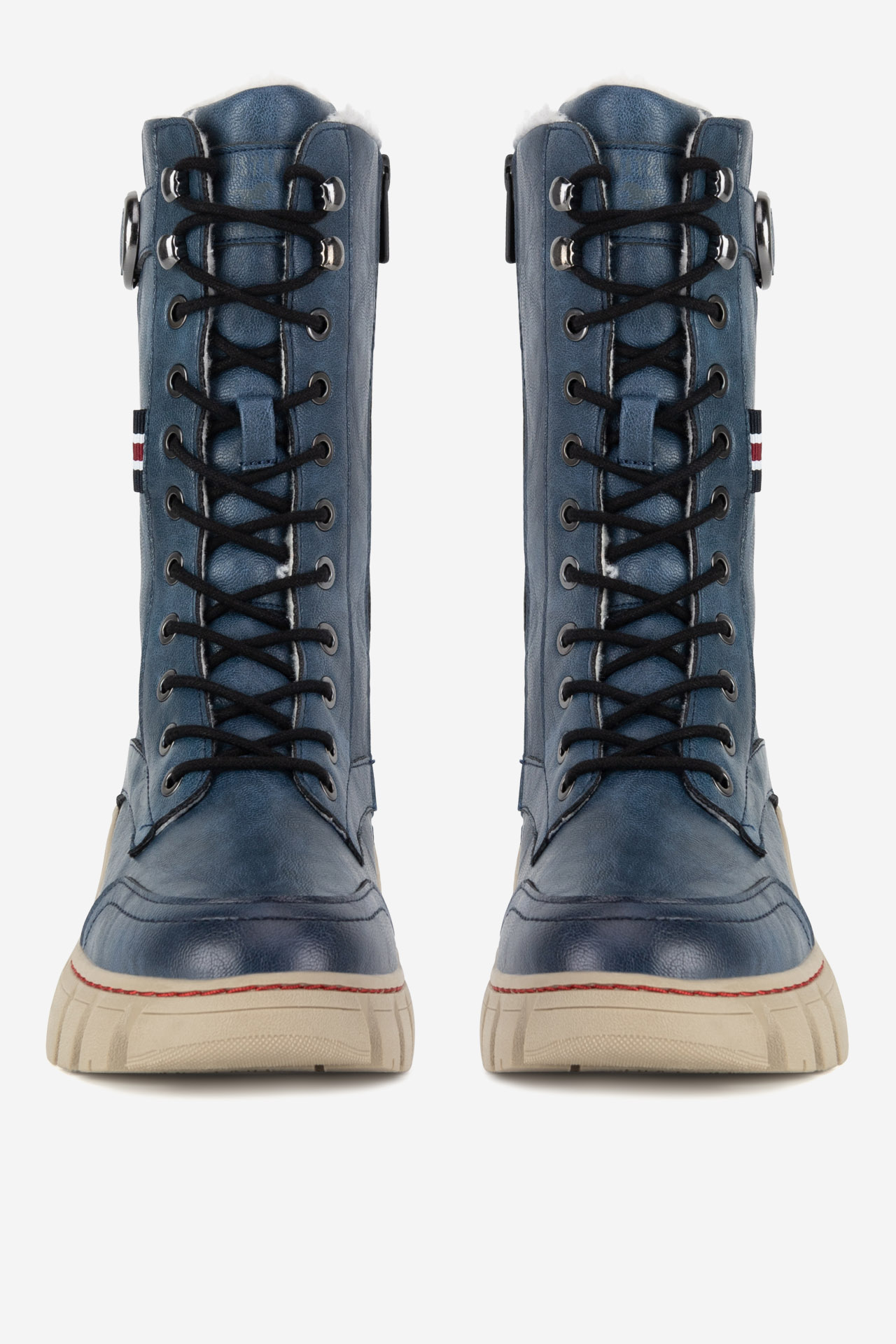 Šněrovací vyšší obuv BLANKYTNĚ MODRÁ