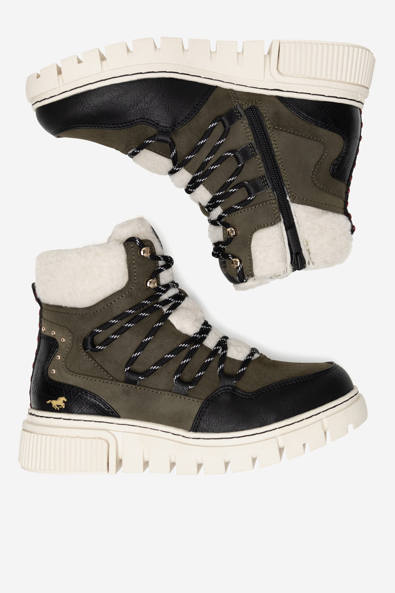 Šněrovací vyšší obuv KHAKI