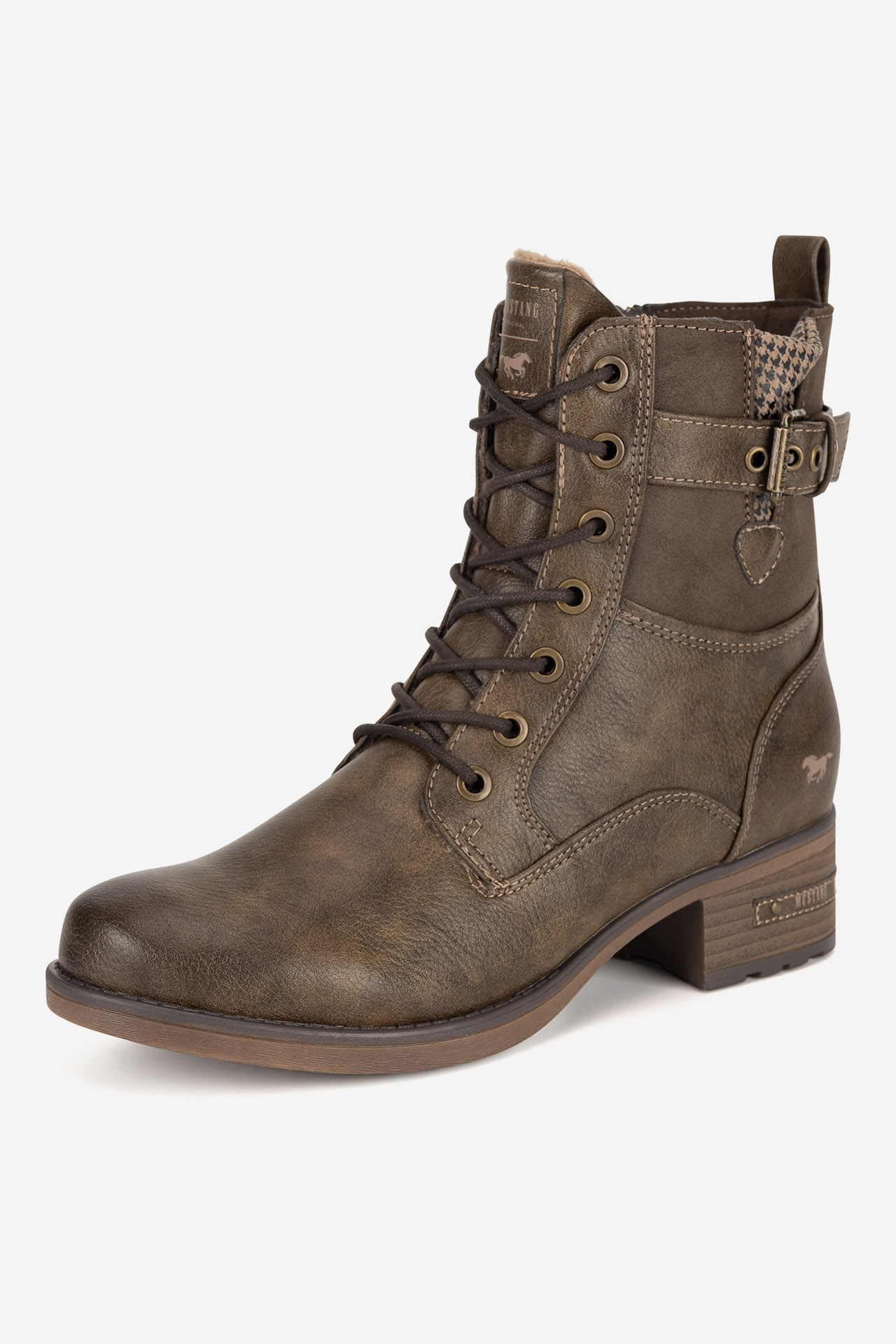 Gležnjarji z vezalkami Čokoladno rjava