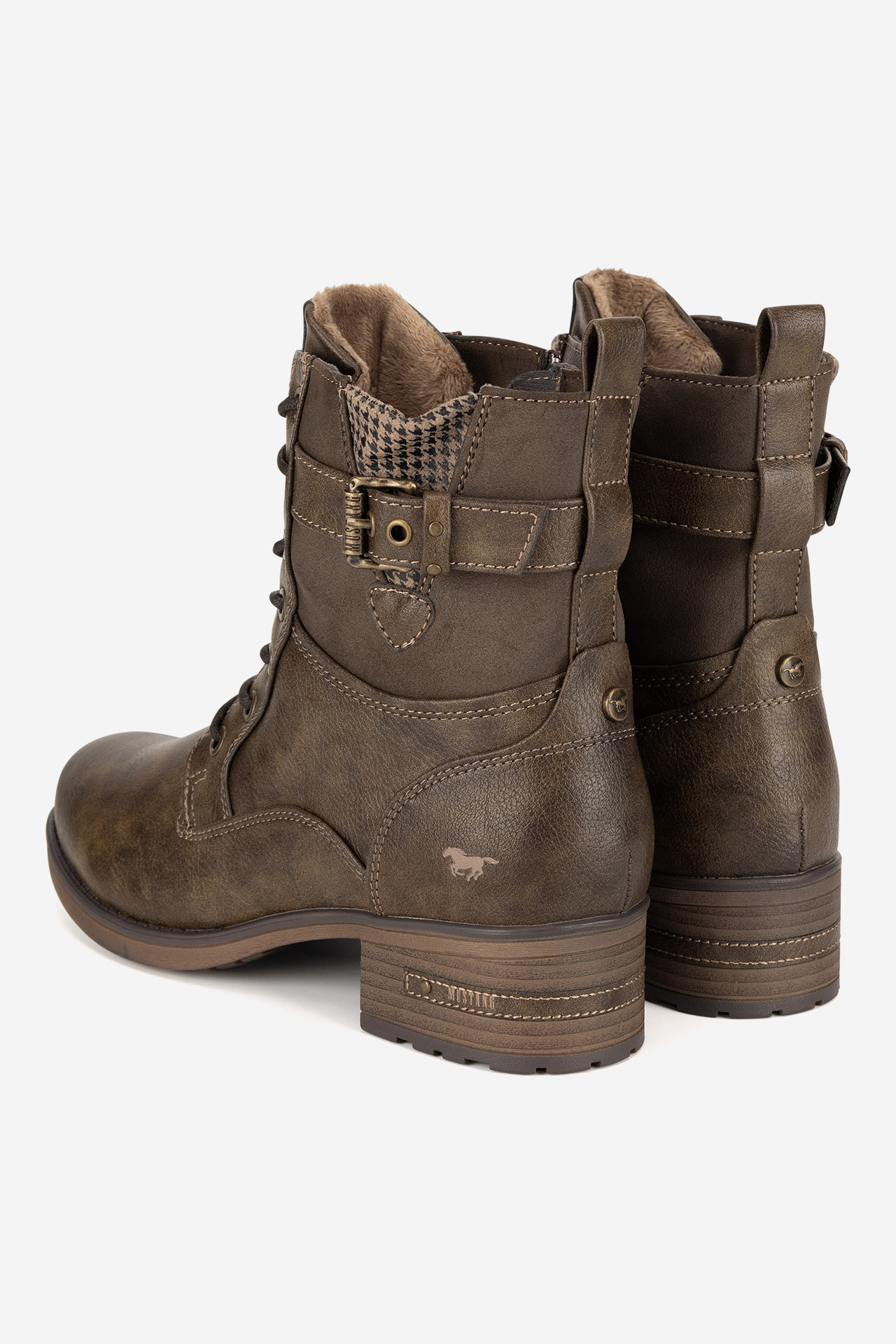 Gležnjarji z vezalkami Čokoladno rjava