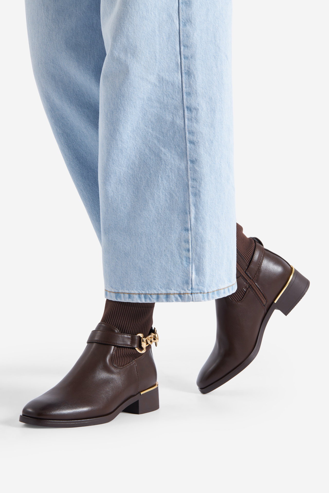 Kotníková obuv HNĚDÁ