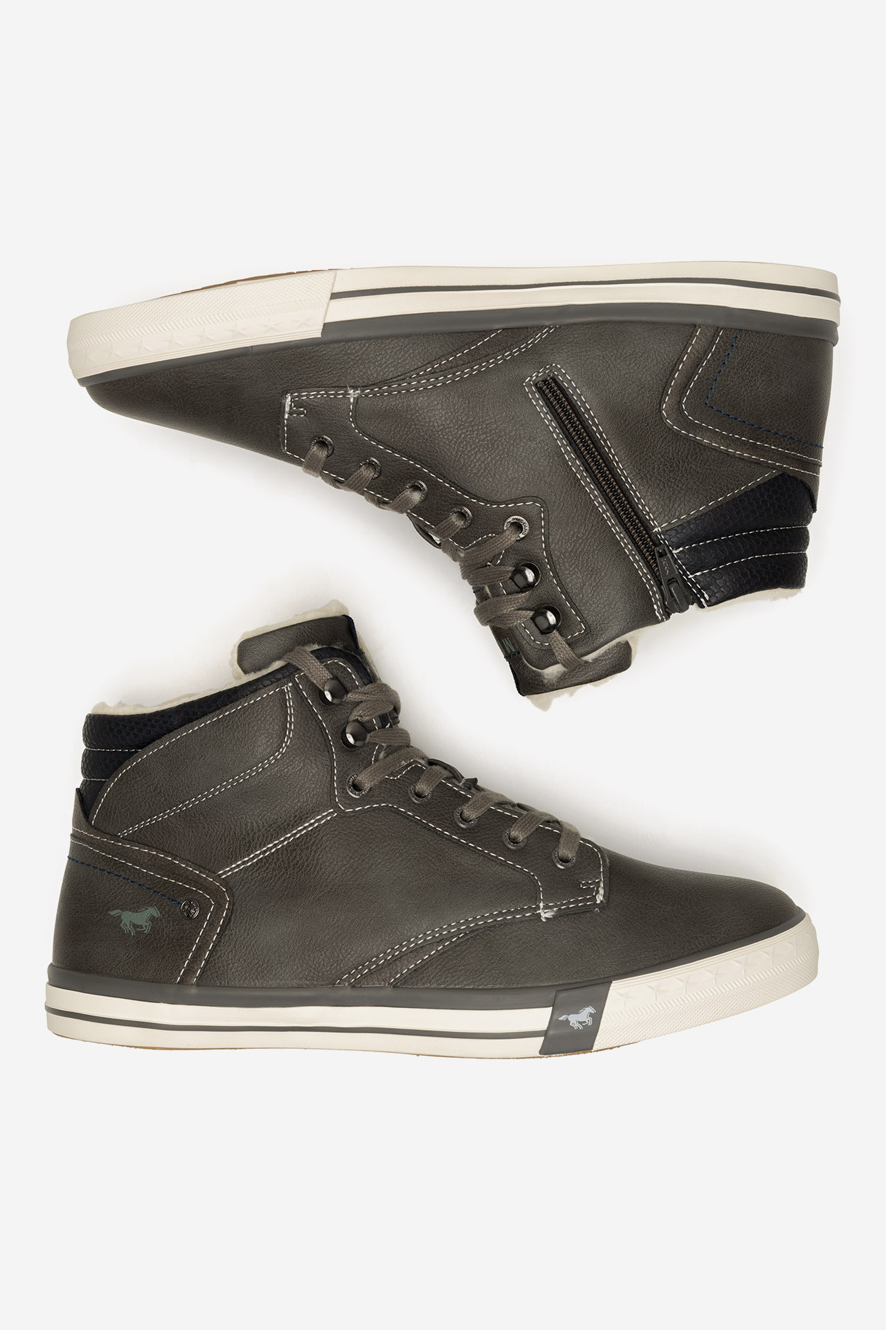 Šněrovací vyšší obuv ŠEDÁ