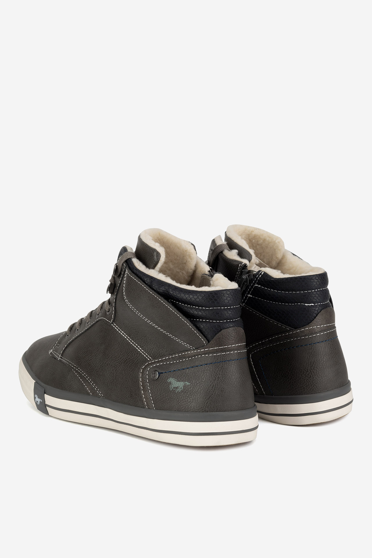 Šněrovací vyšší obuv ŠEDÁ