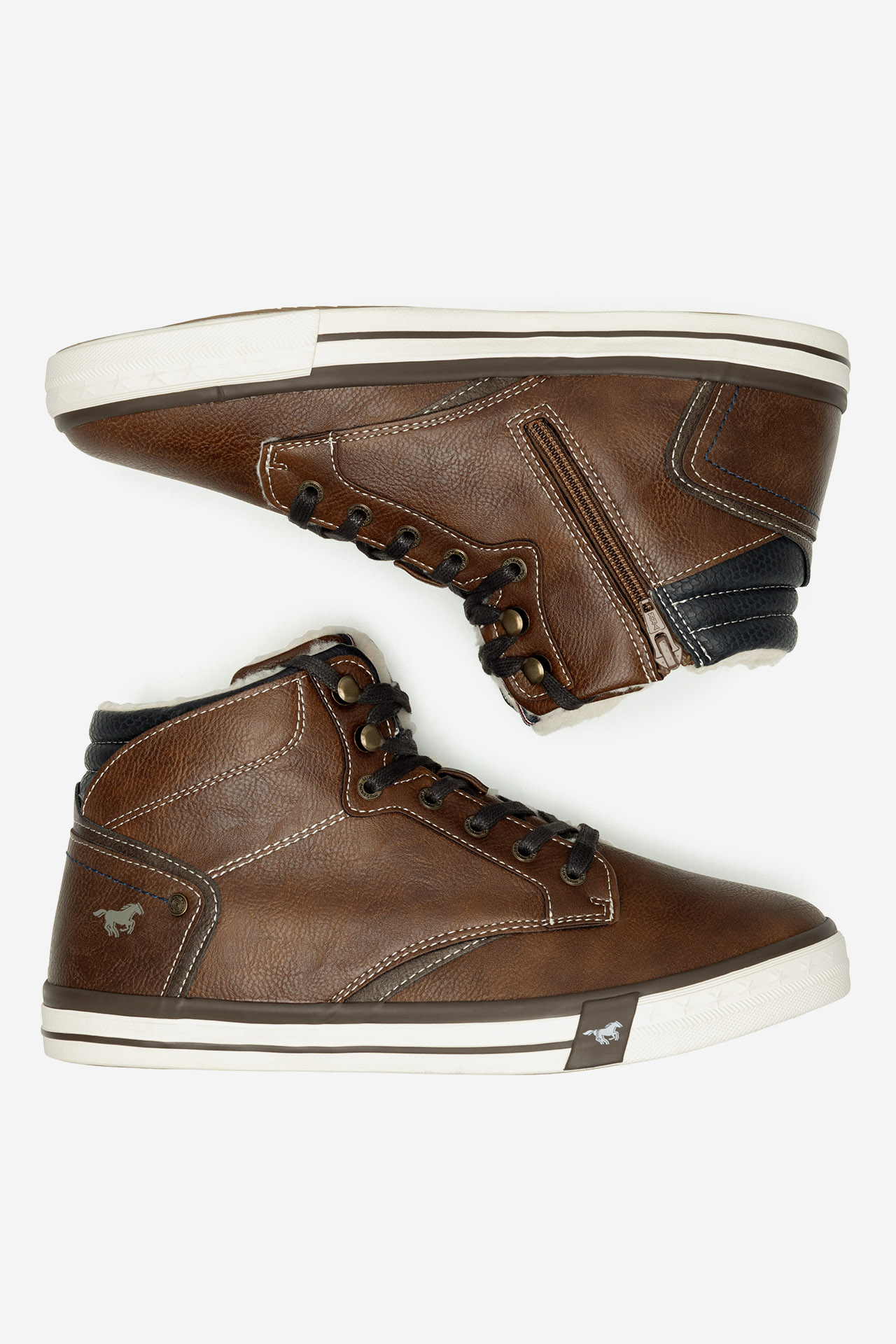 Šněrovací vyšší obuv HNĚDÁ