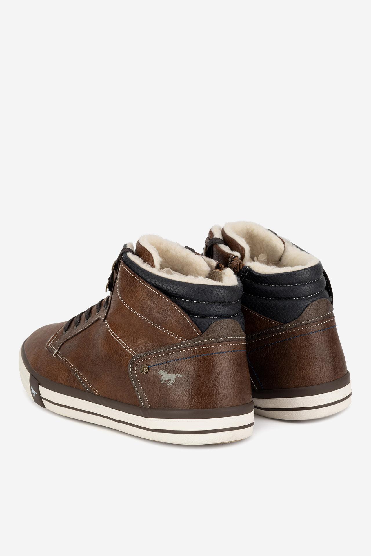 Šněrovací vyšší obuv HNĚDÁ