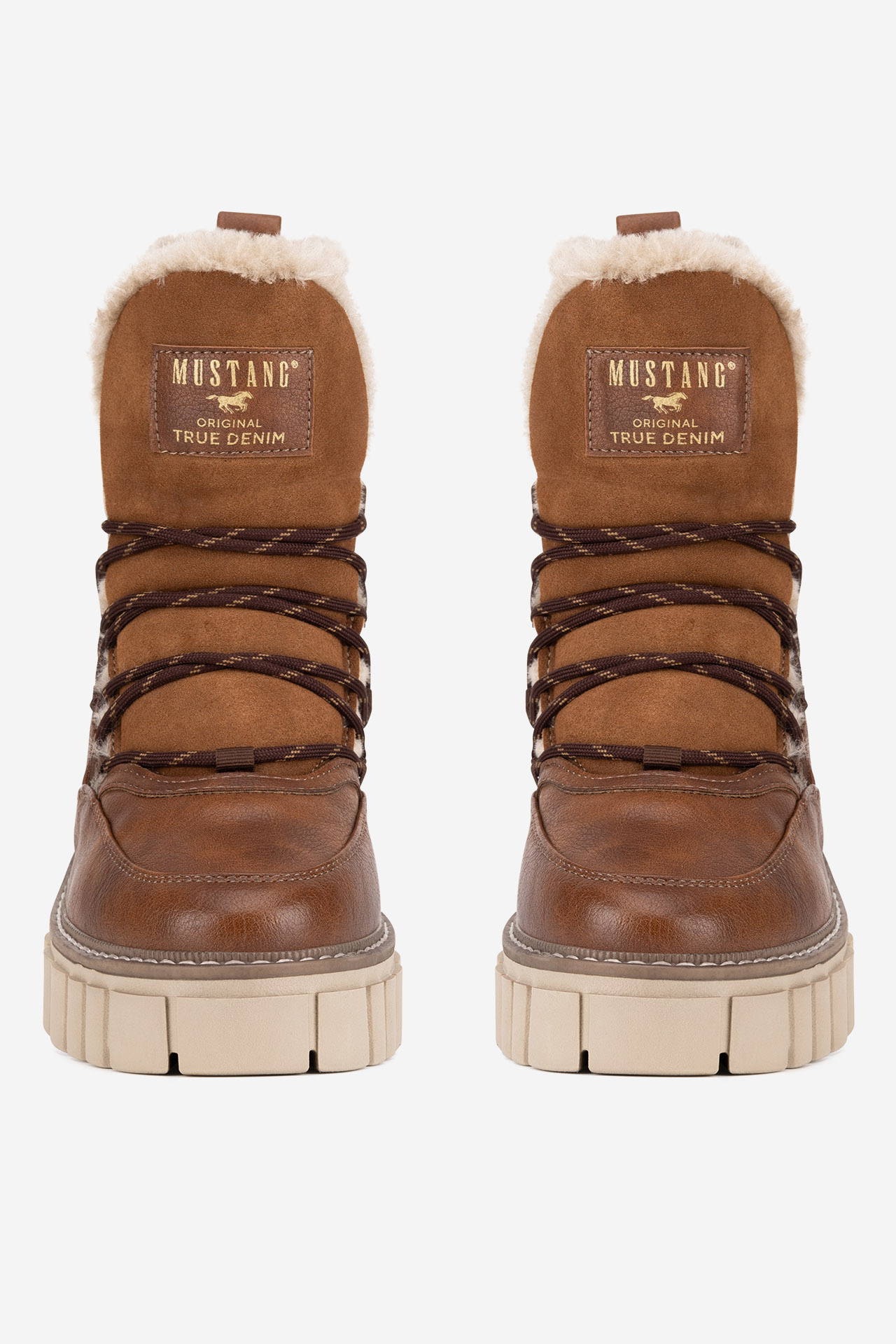 Šněrovací vyšší obuv HNĚDÁ