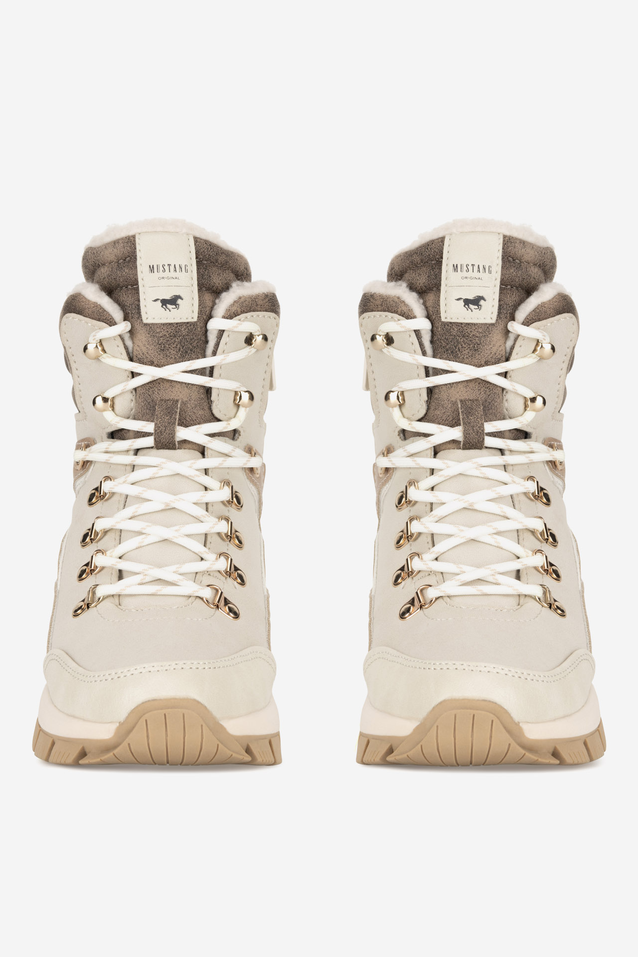 Gležnjarji z vezalkami Čokoladno rjava