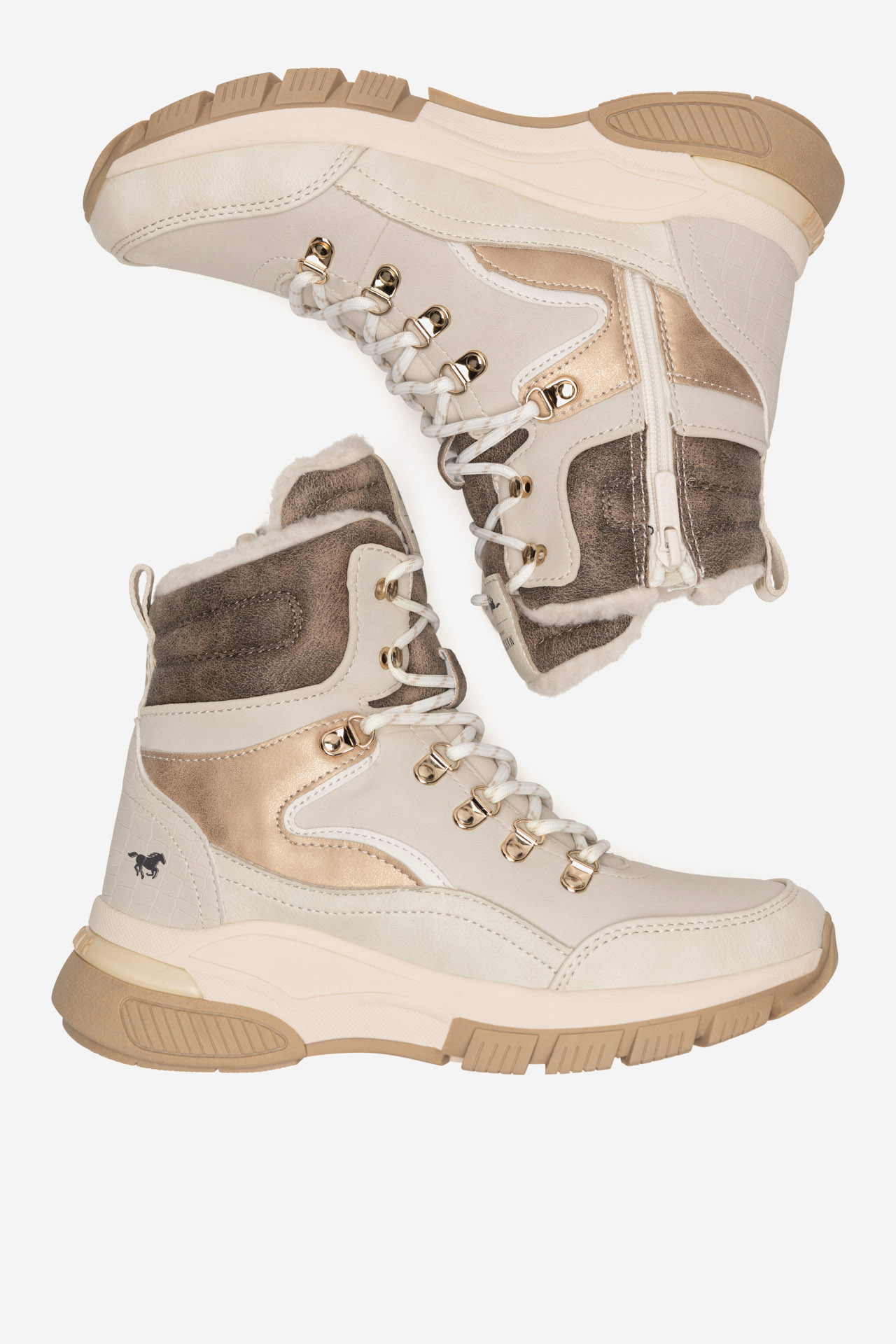 Gležnjarji z vezalkami Čokoladno rjava